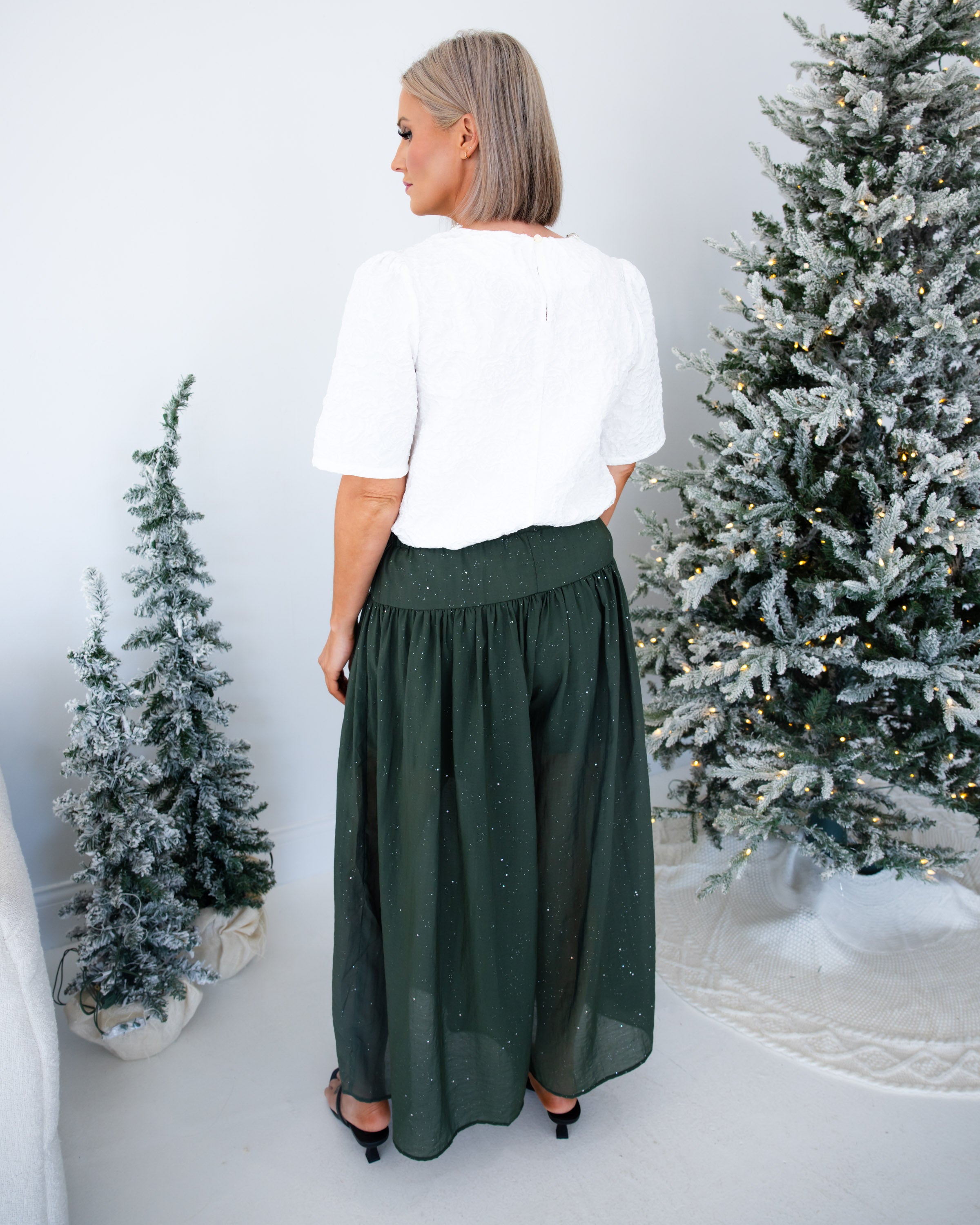 Subtle Shimmer Sheer Pants