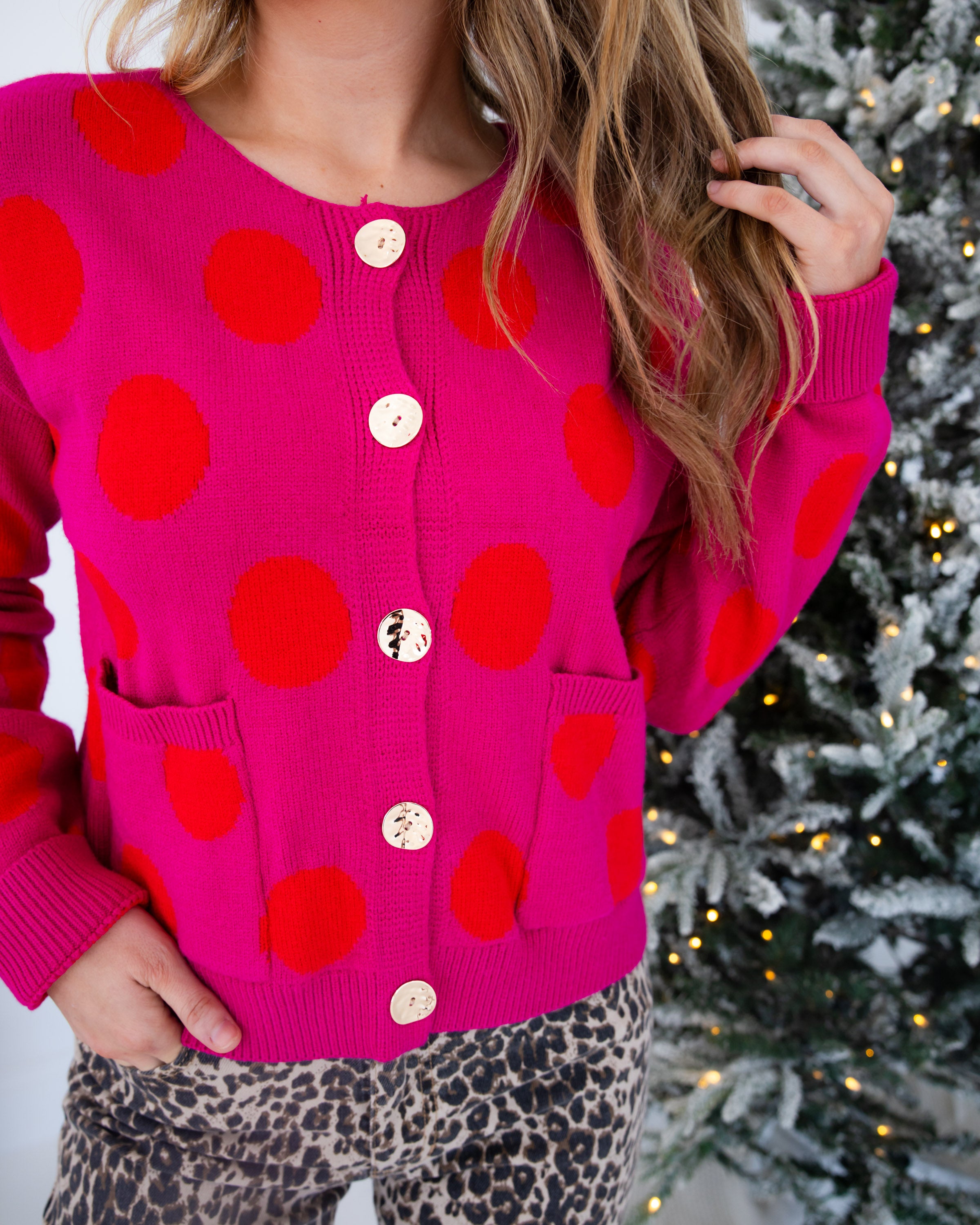 Playful Polka Dot Cardigan