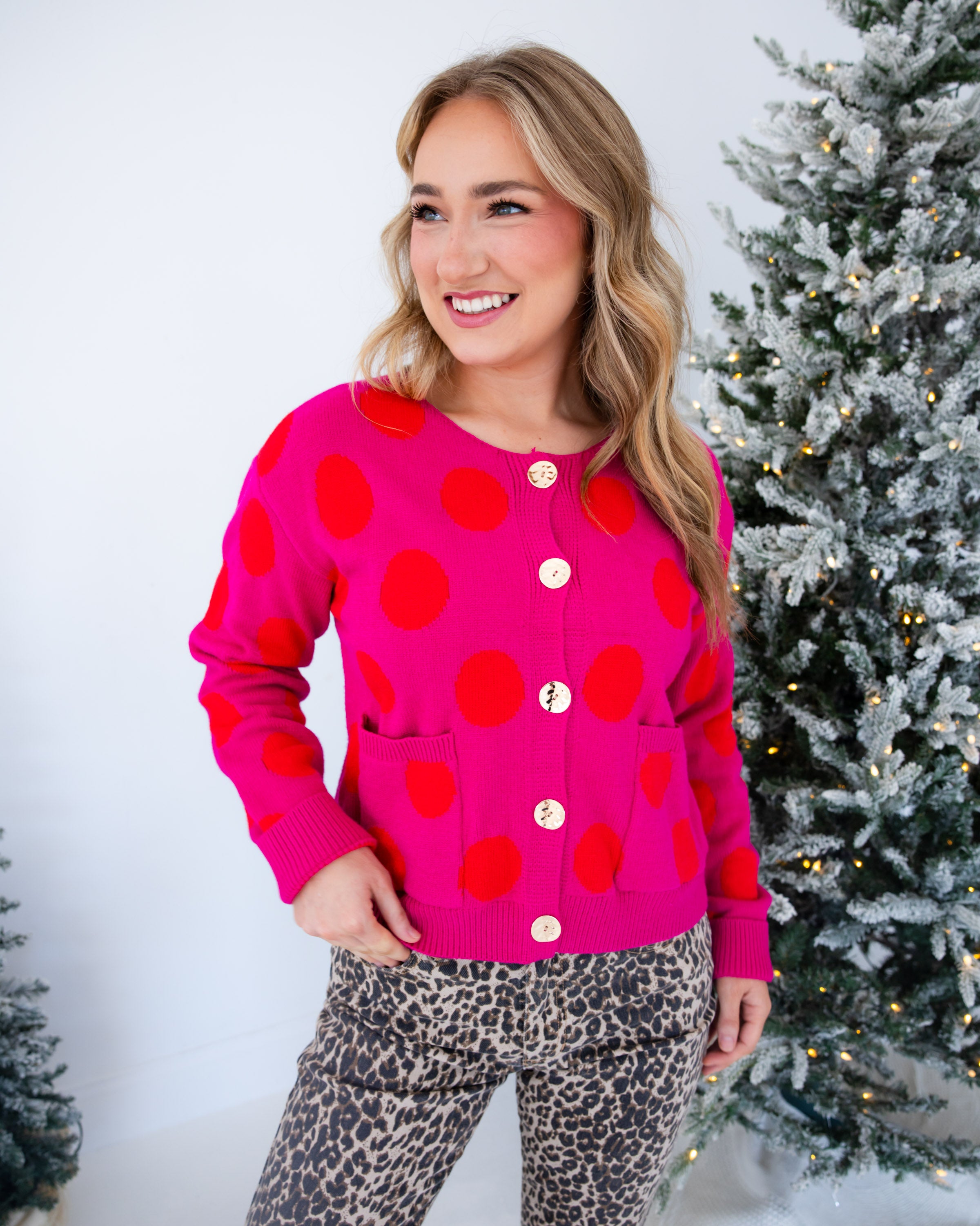 Playful Polka Dot Cardigan