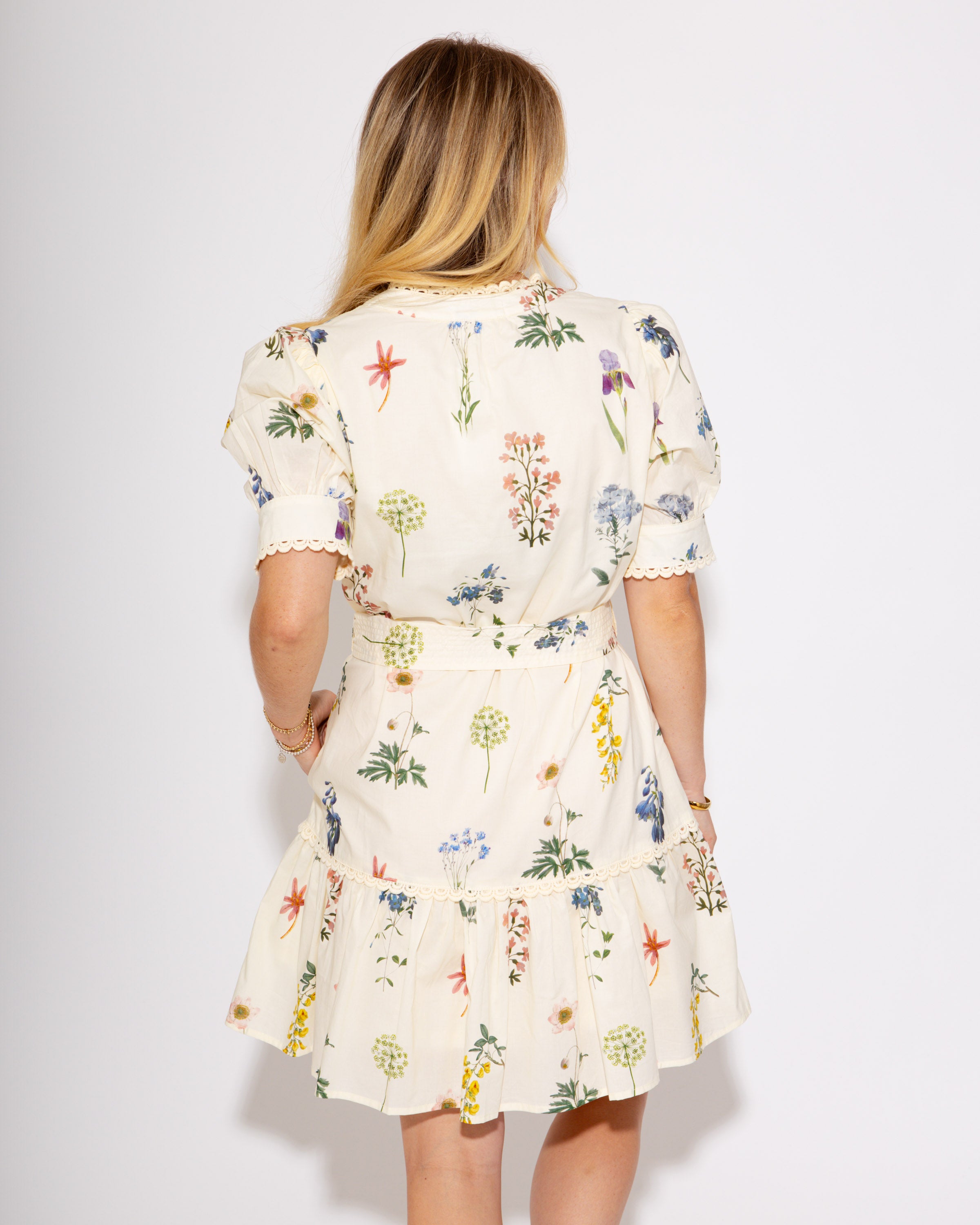 Floral Flirt Mini Tie Waist Dress