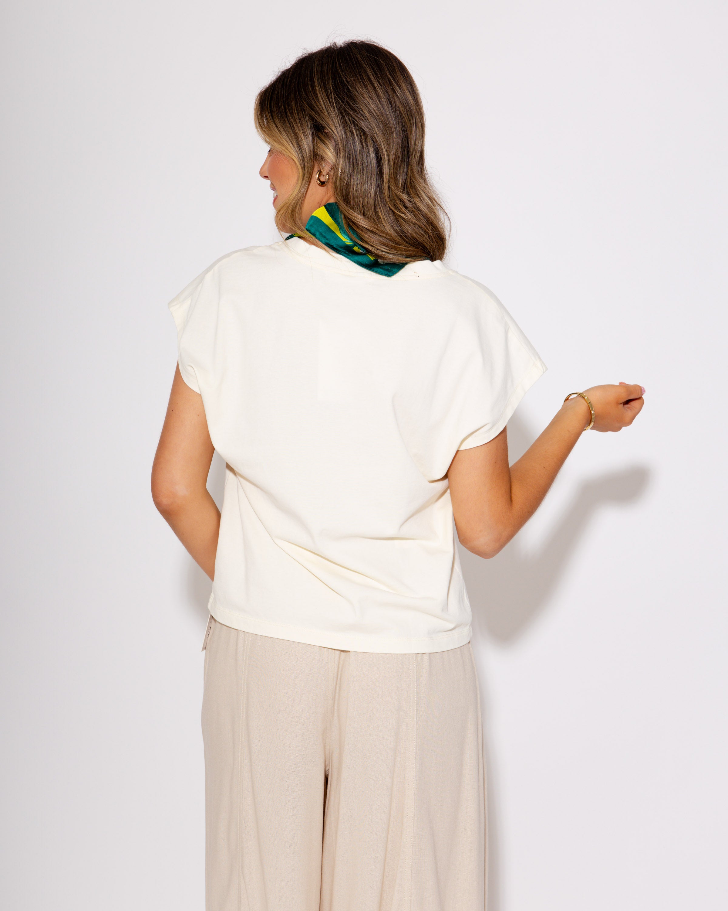 Purely White V Neck Essential Tee