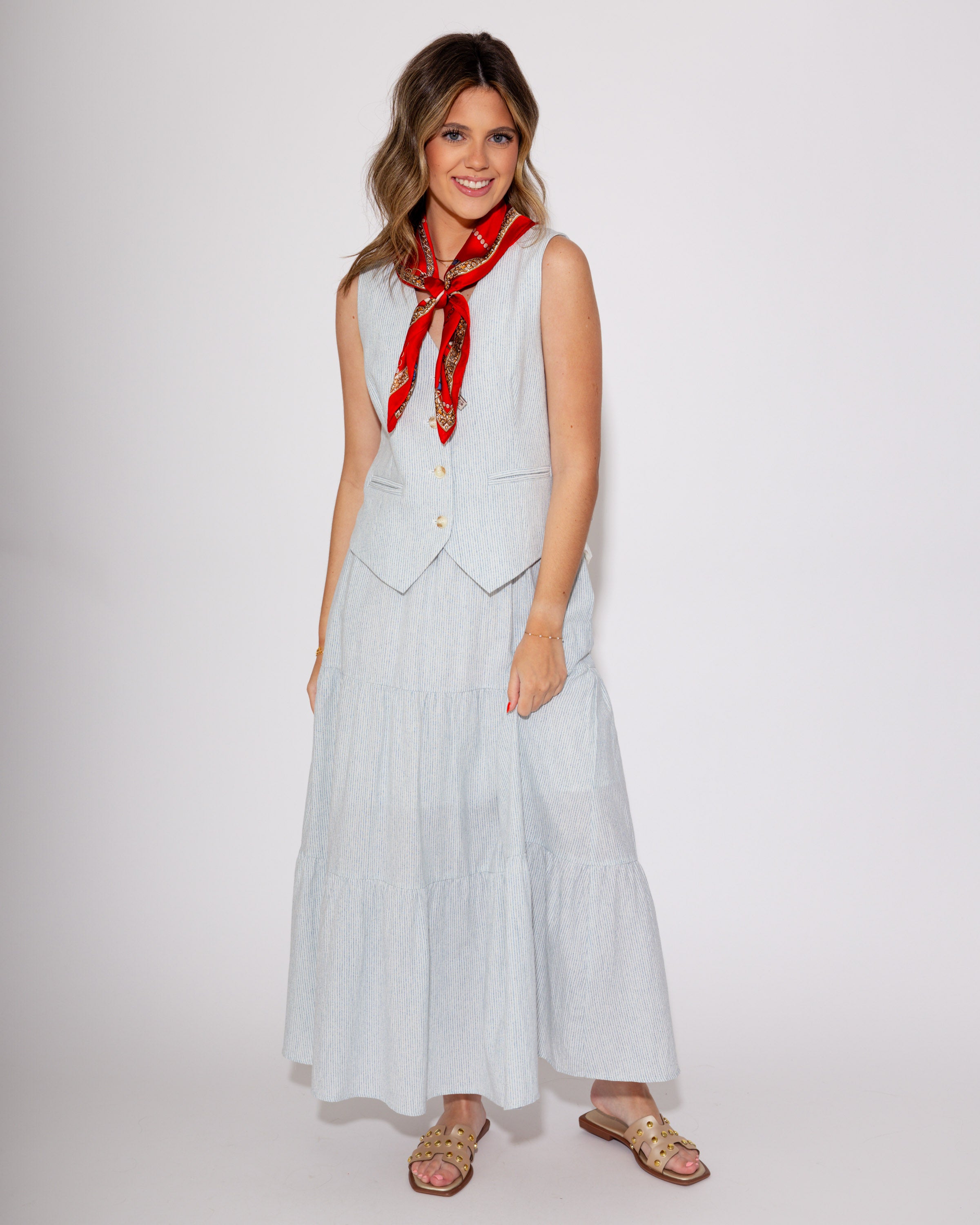 Blue Sharp Lines Two Piece Set