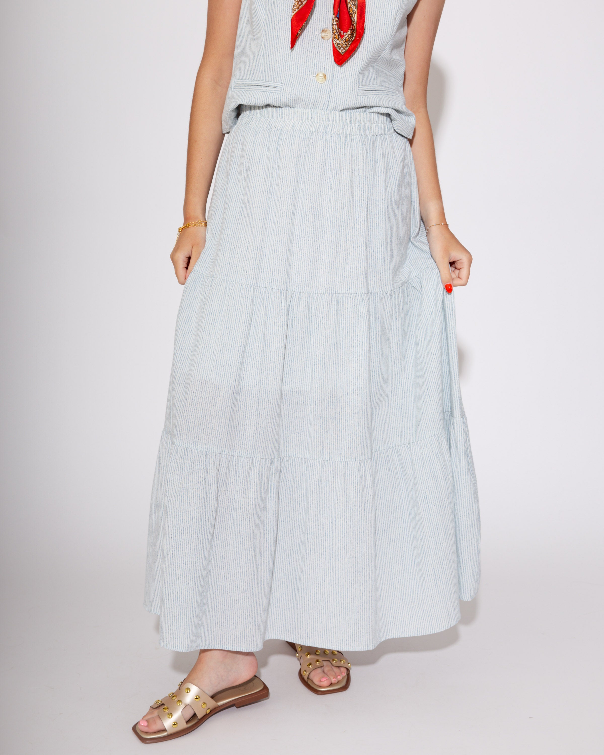 Blue Sharp Lines Two Piece Set