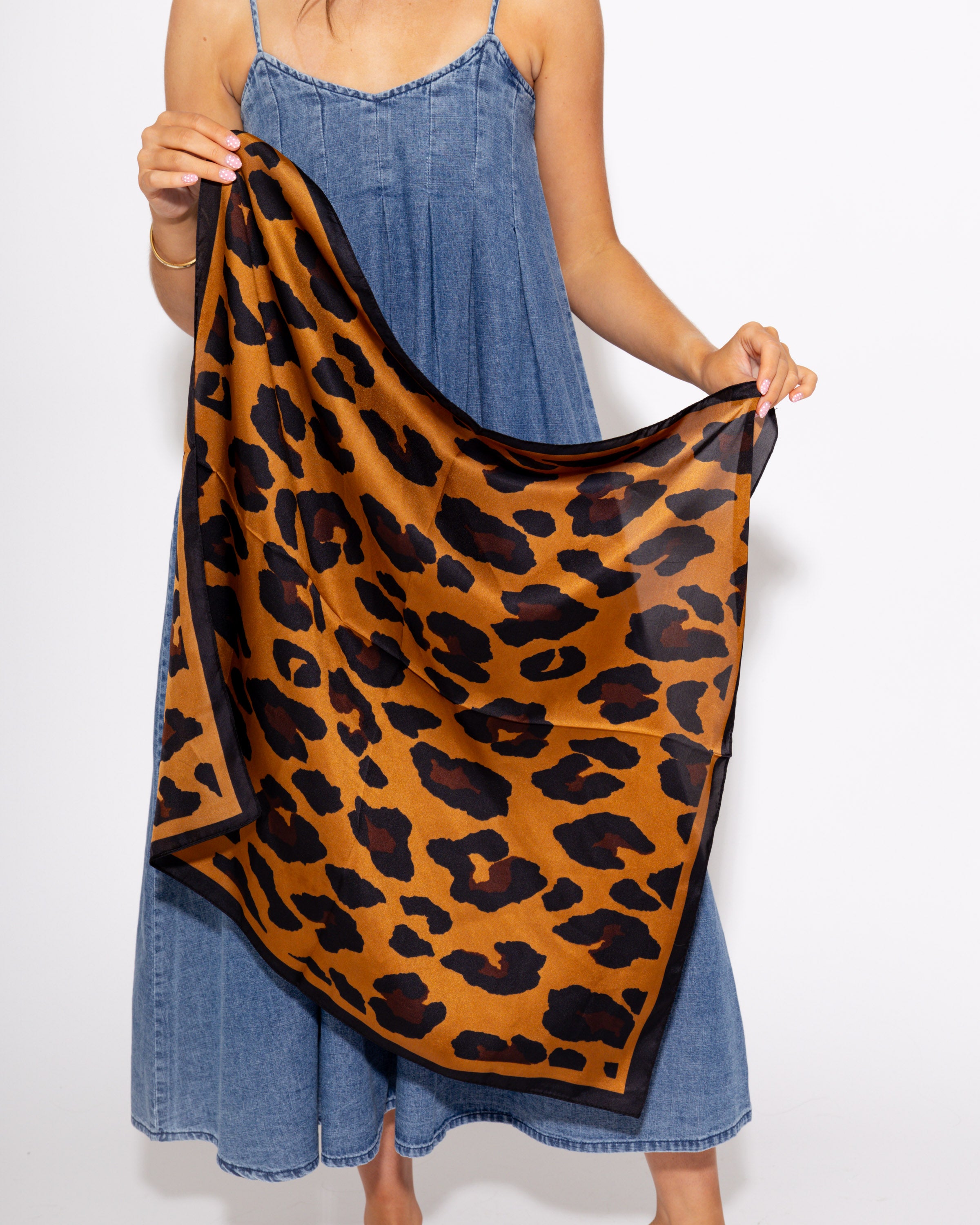 Leopard Pattern Silky Scarf