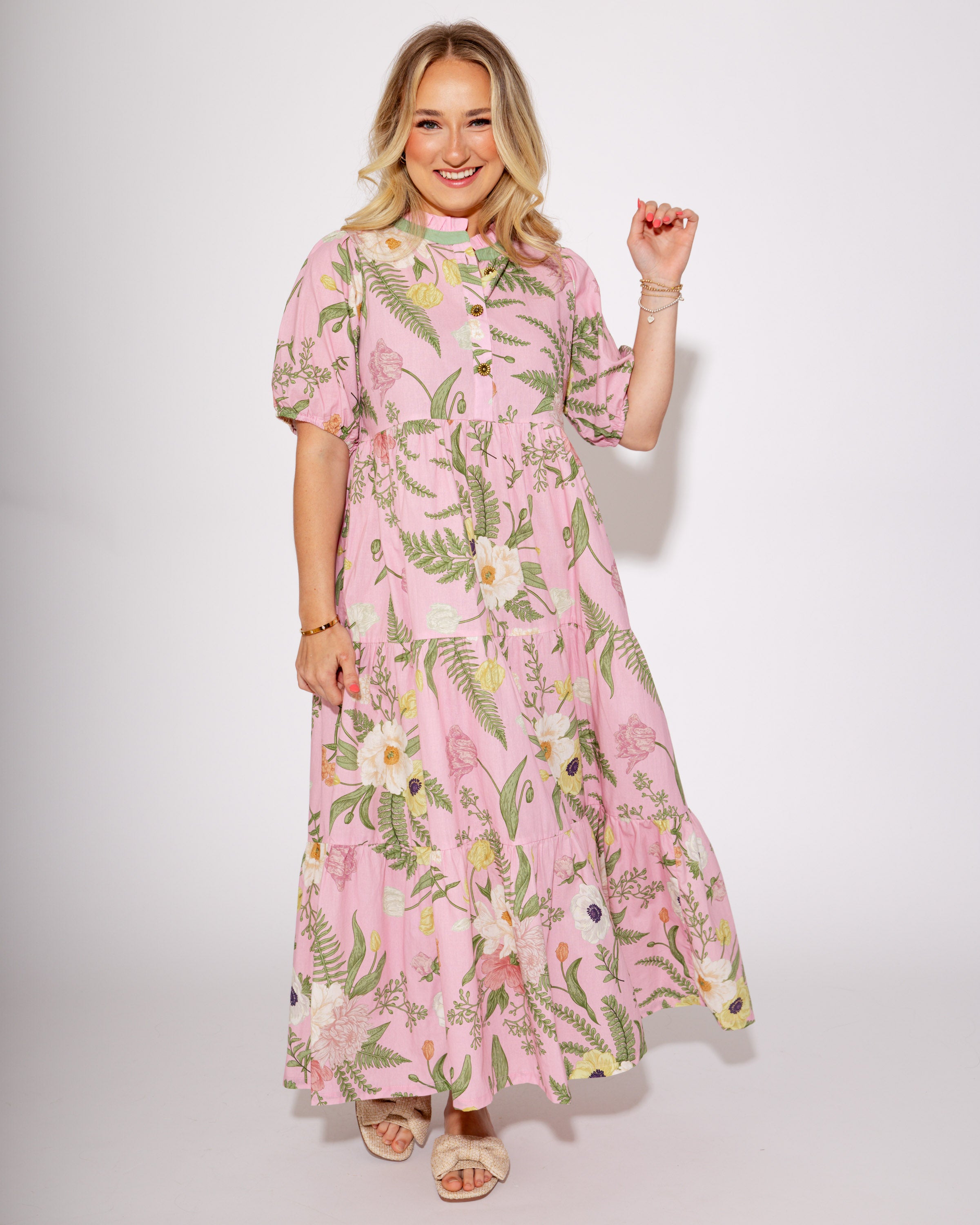 Blushing Bloom Midi Dress