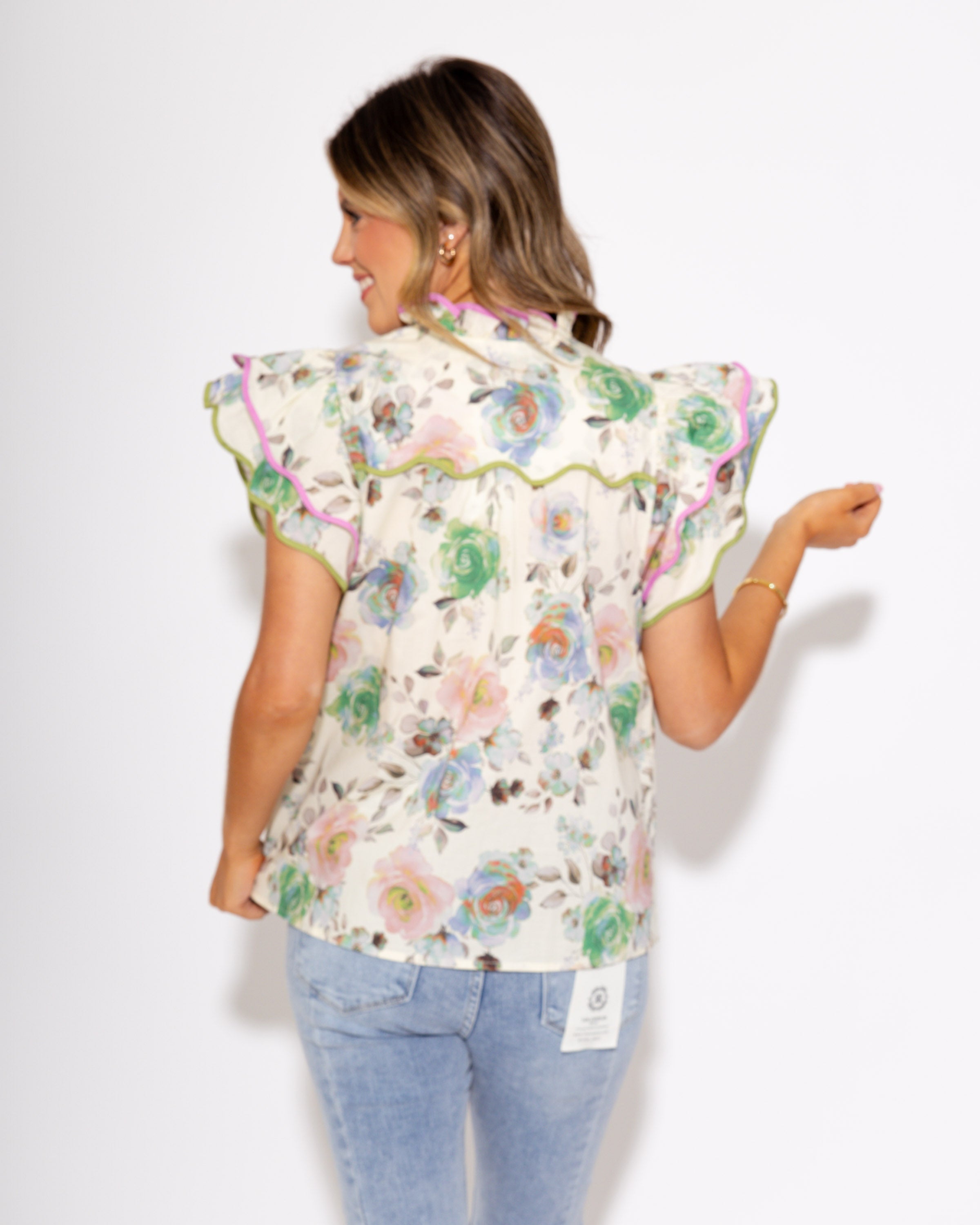 Eloise in Bloom Flutter Sleeve Top