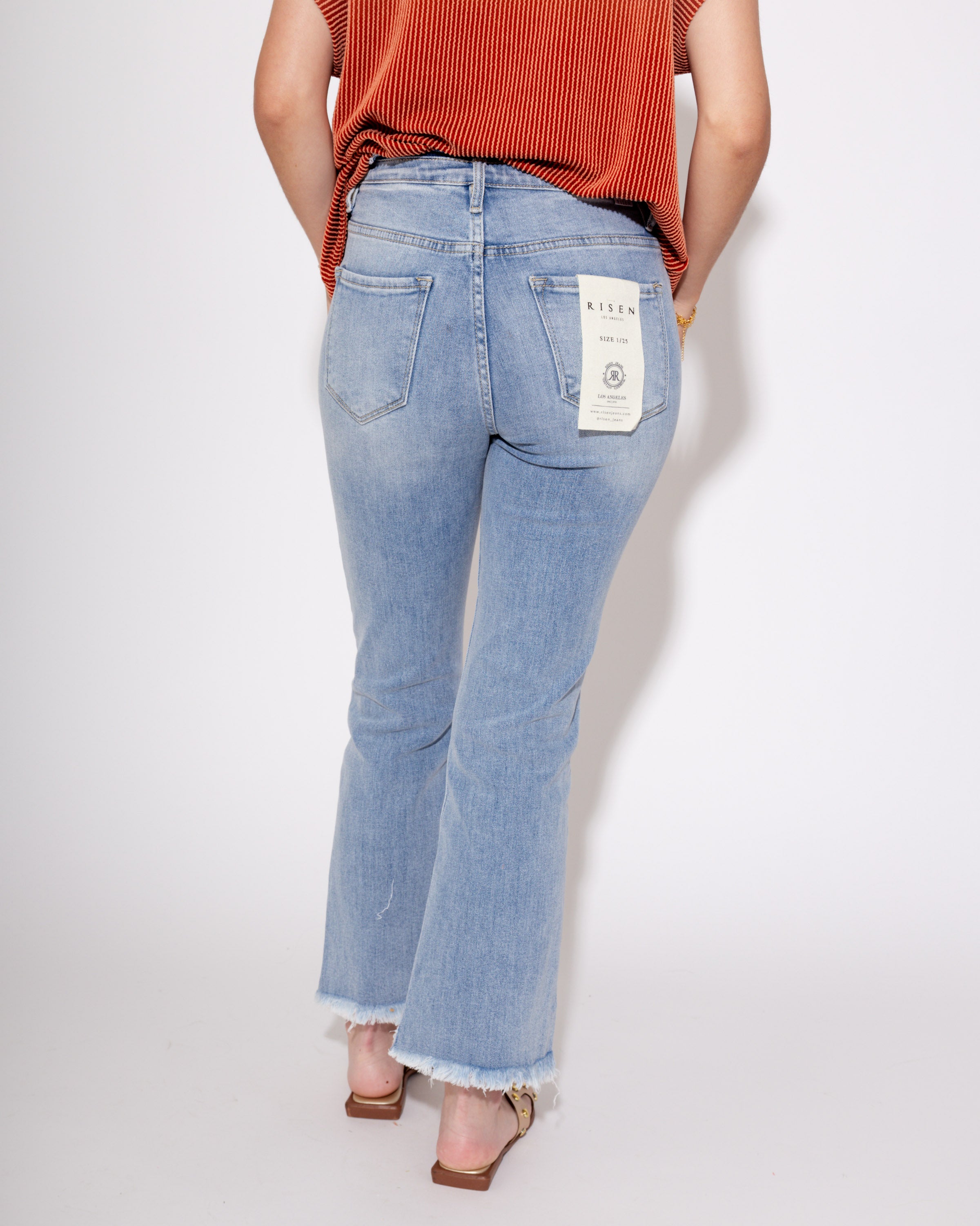 The Chic High Rise Crop Flare Jeans