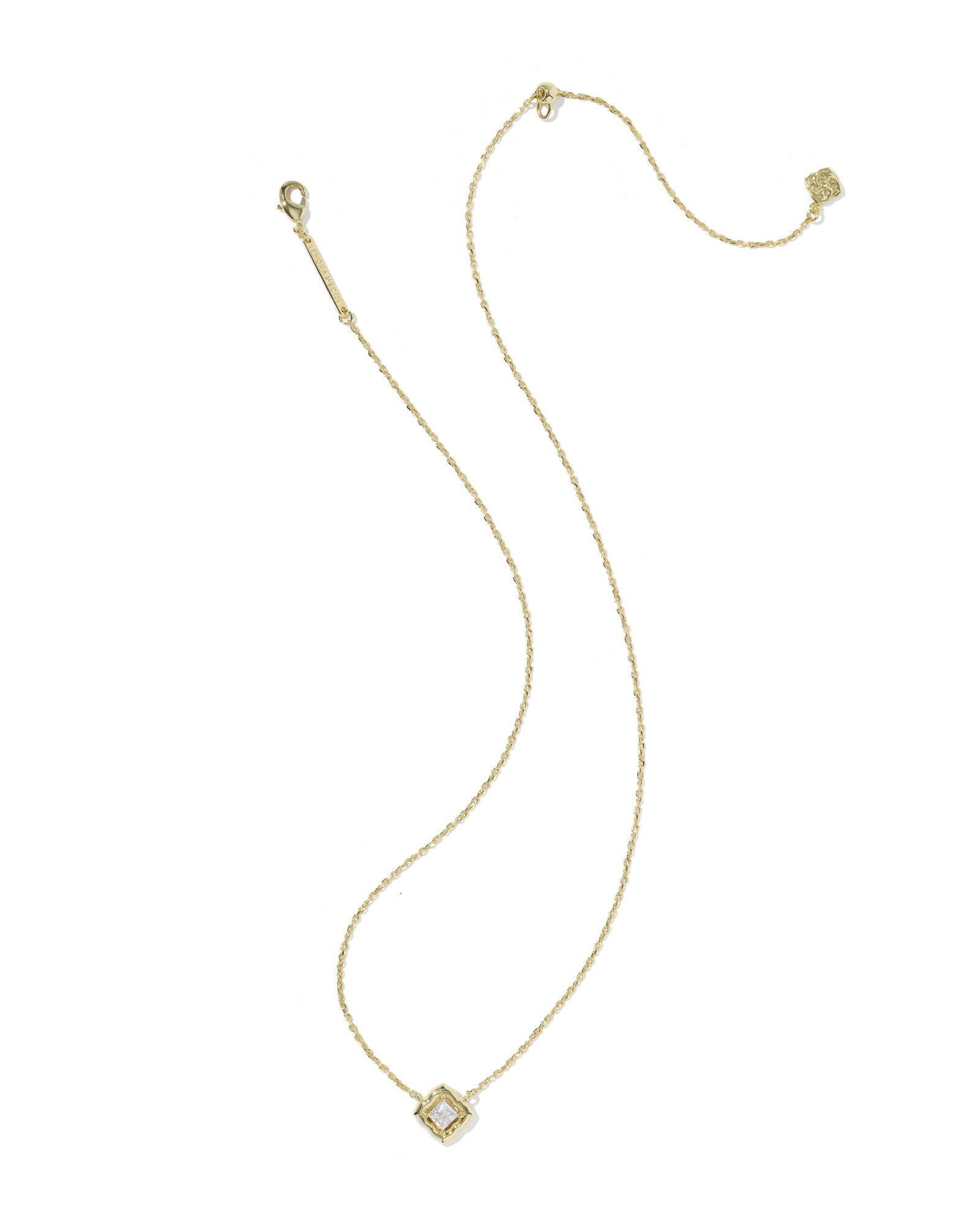 Mallory Crystal Gold Short Pendant Necklace