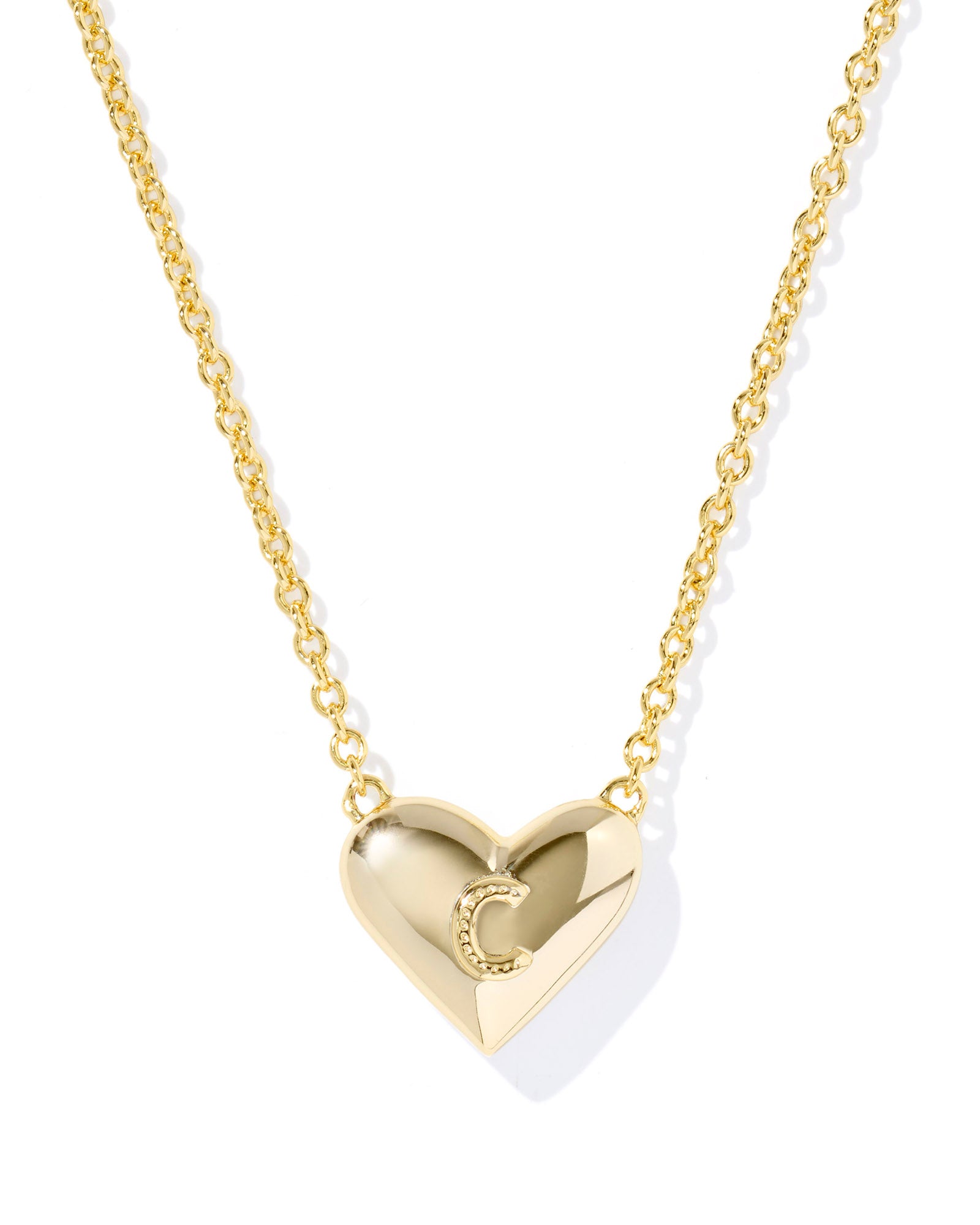 Heart Letter C Pndnt. Necklace Gold Ivory MOP