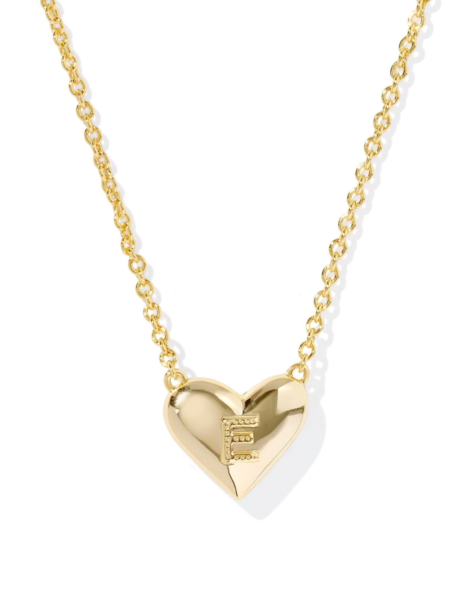 Heart Letter E Pndnt. Necklace Gold Ivory MOP
