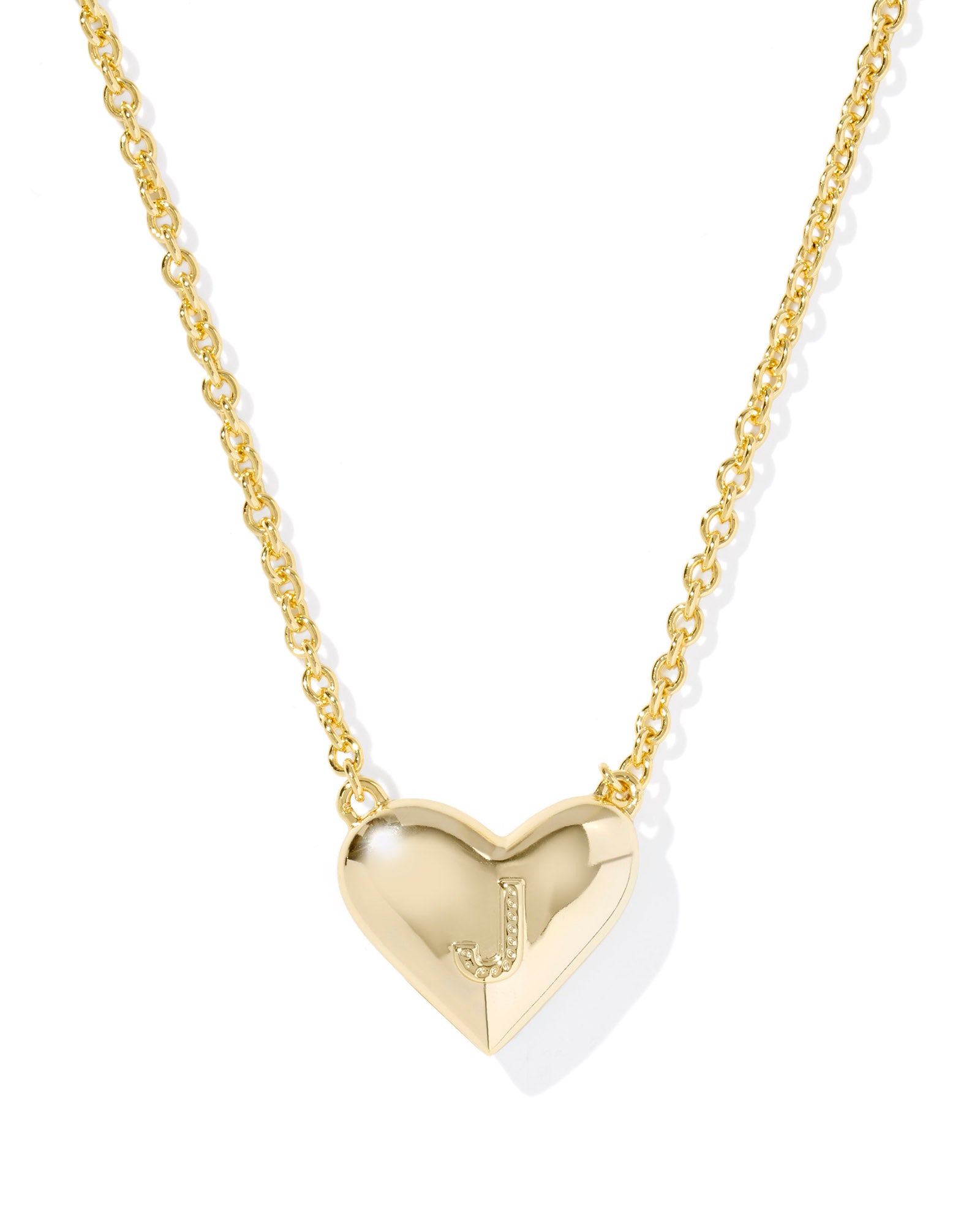 Heart Letter J Pndnt Necklace Gold Ivory MOP
