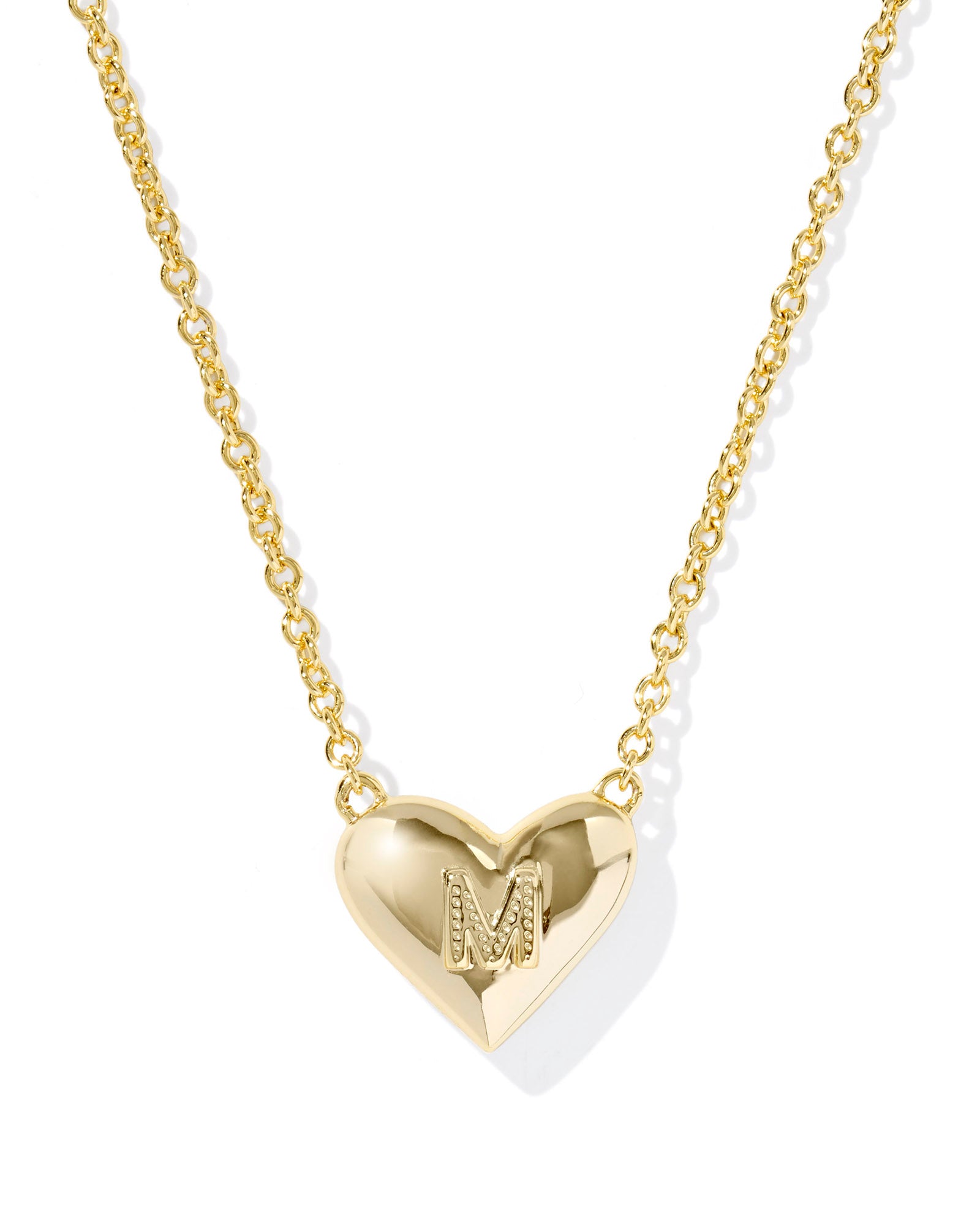Heart Letter M Pndnt. Necklace Gold Ivory MOP