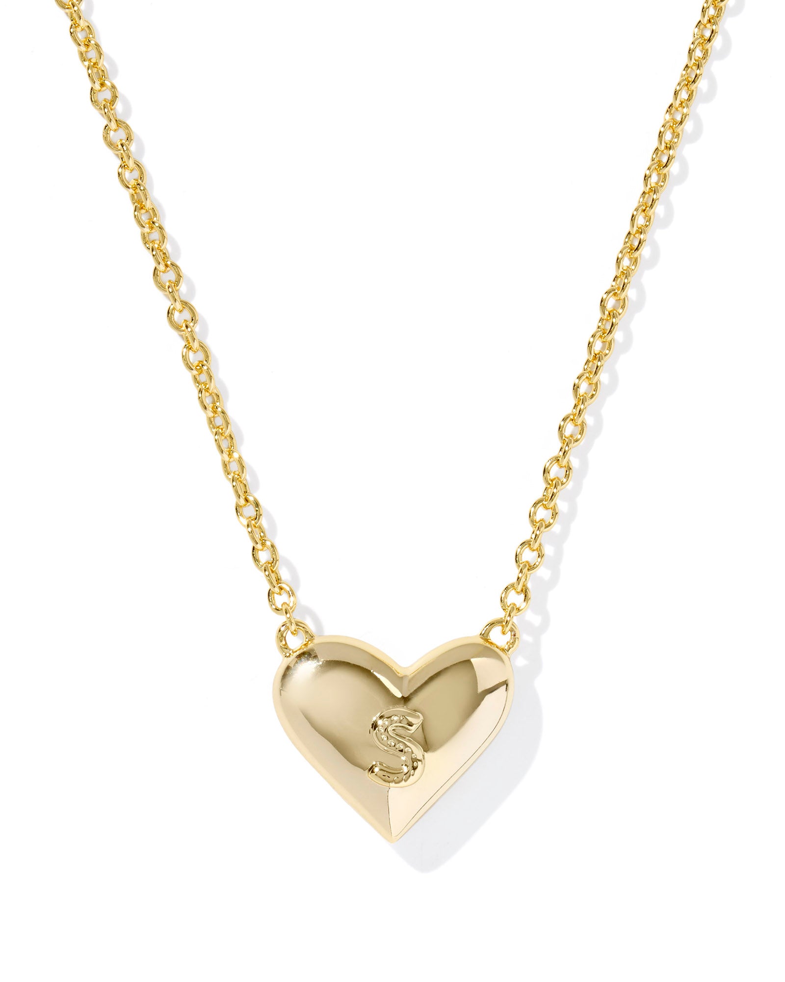 Heart Letter S Pndnt. Necklace Gold Ivory MOP