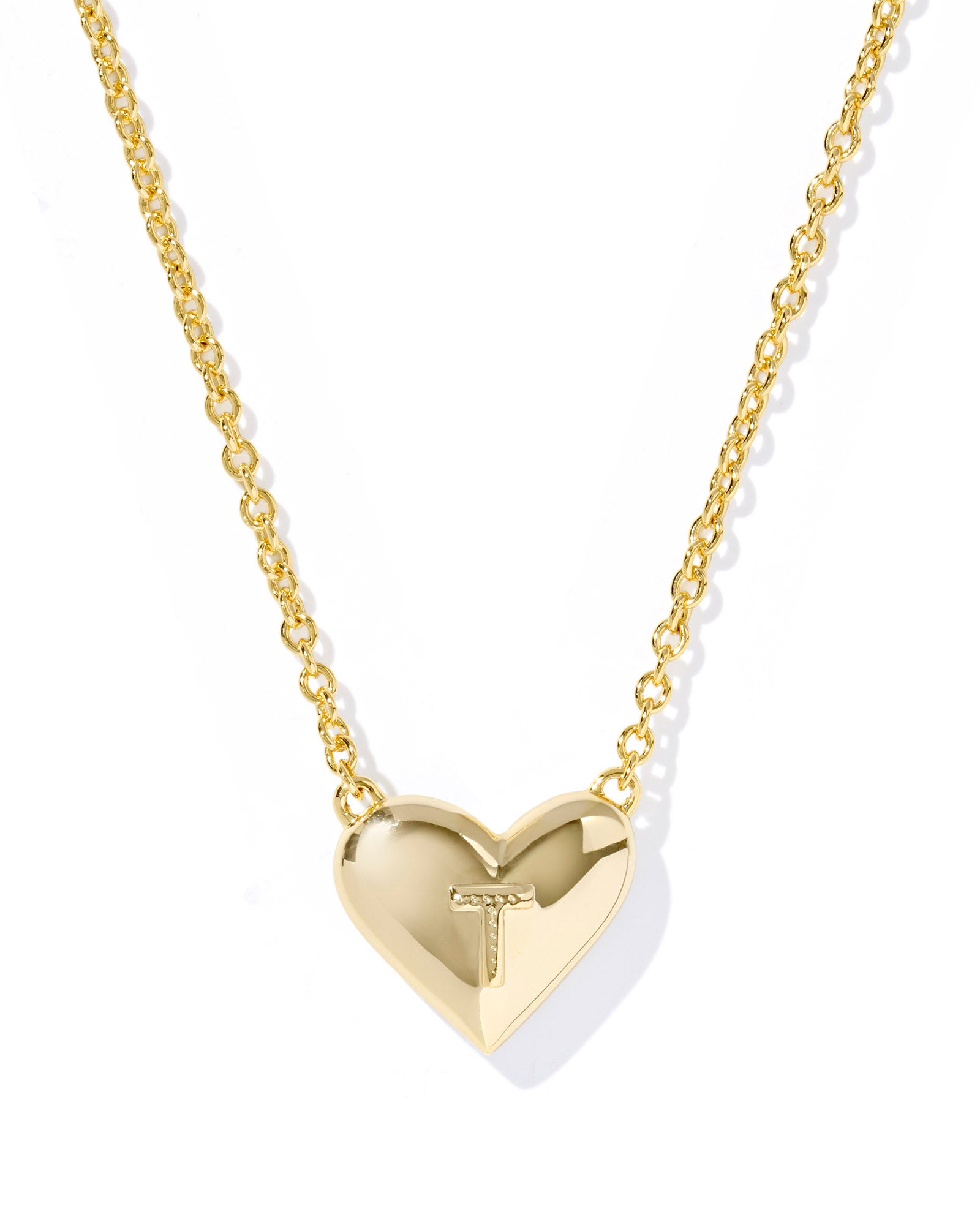 Heart Letter T Pndnt. Necklace Gold Ivory MOP