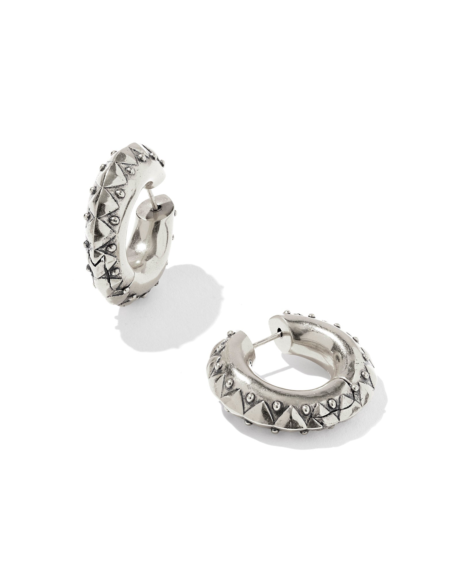 Catherine Hoop Earring in Vintage Silver