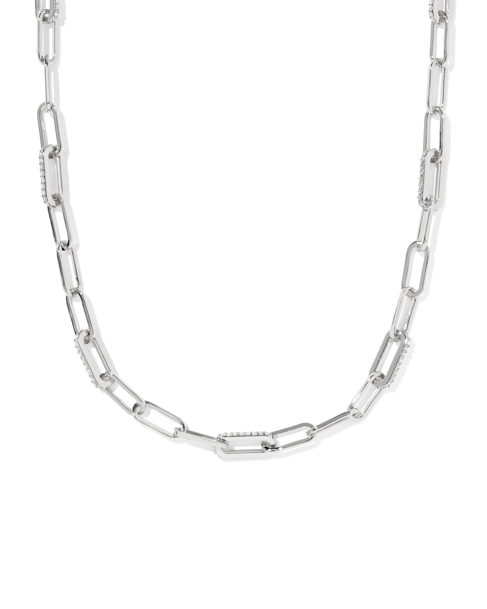 Bella Chain Necklace Silver Crystal