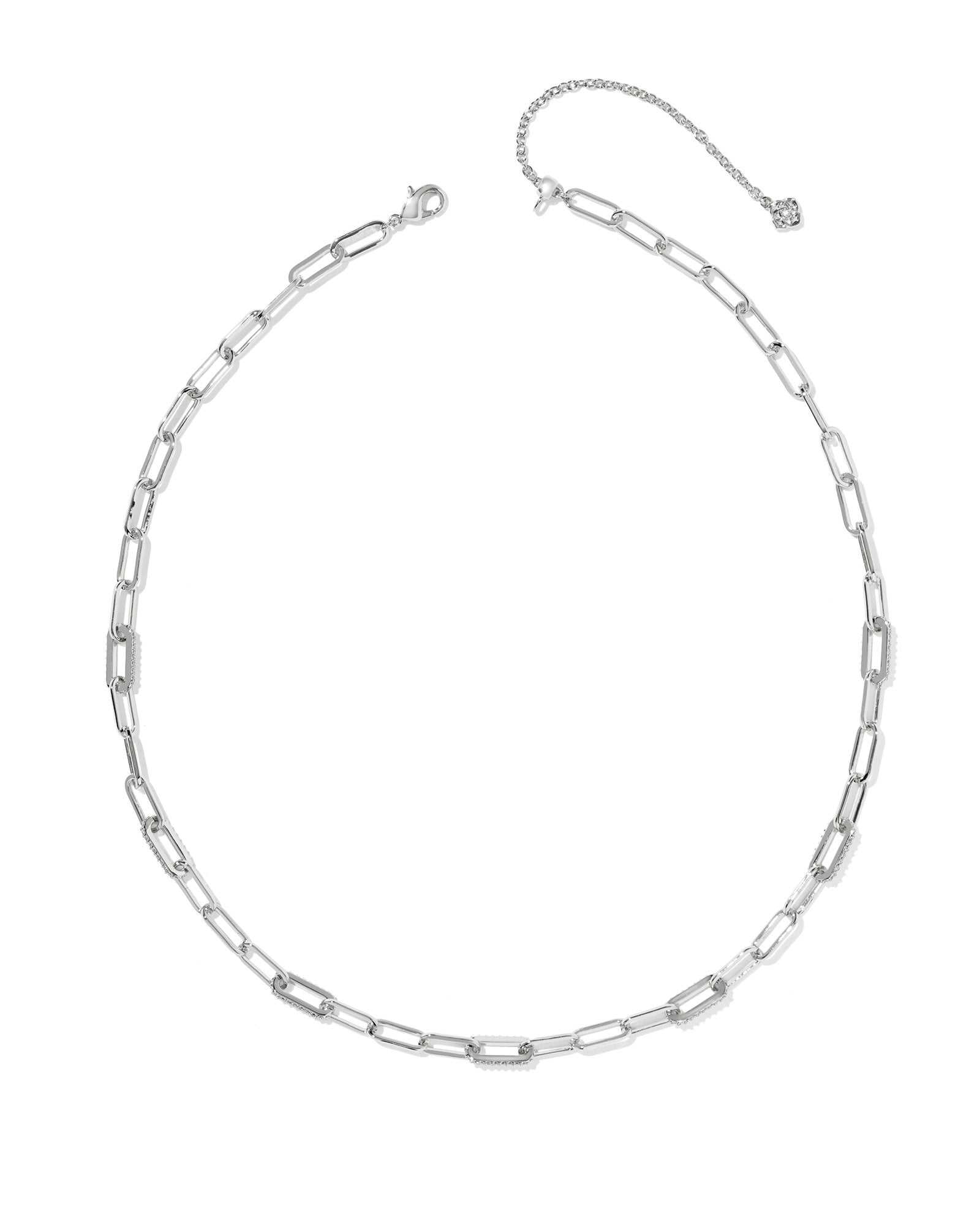 Bella Chain Necklace Silver Crystal