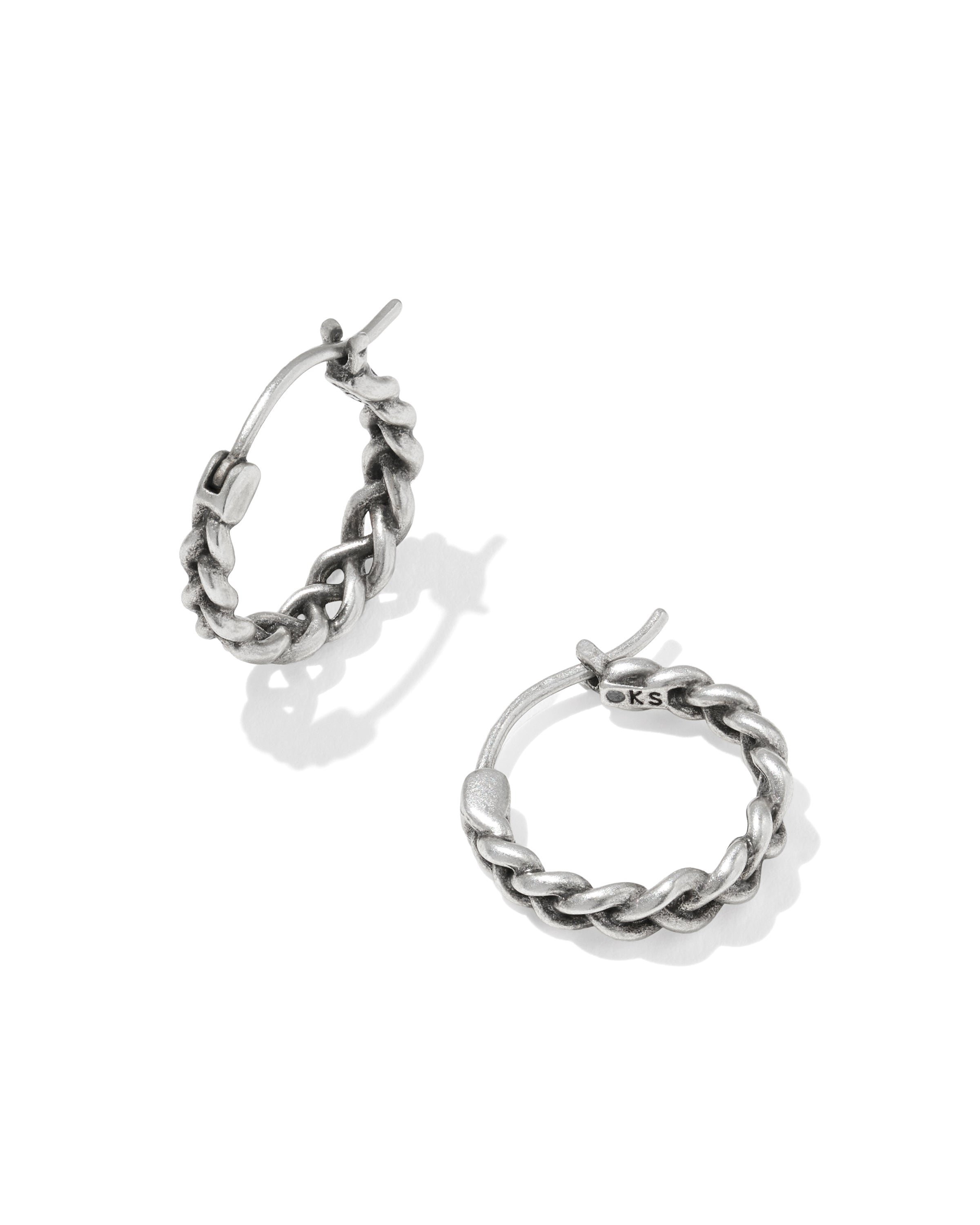 Gabriella Set Huggie Vintage Earring in Silver Metal