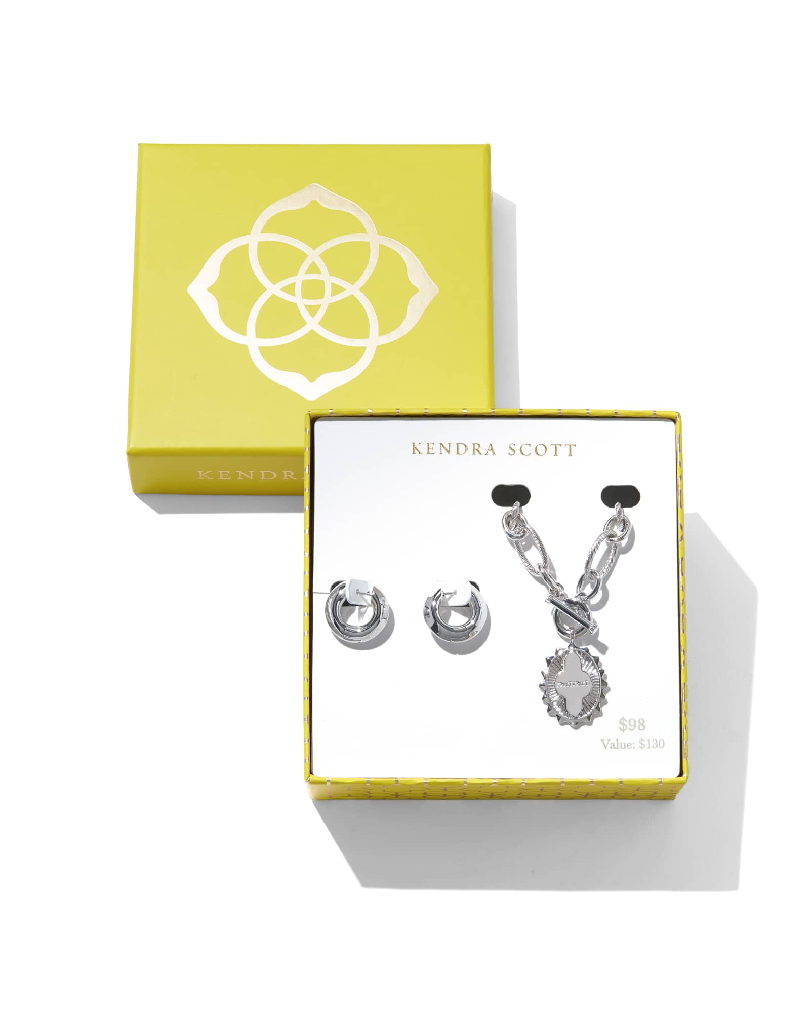 Mama & Mikki Gift Set in Silver White Crystal