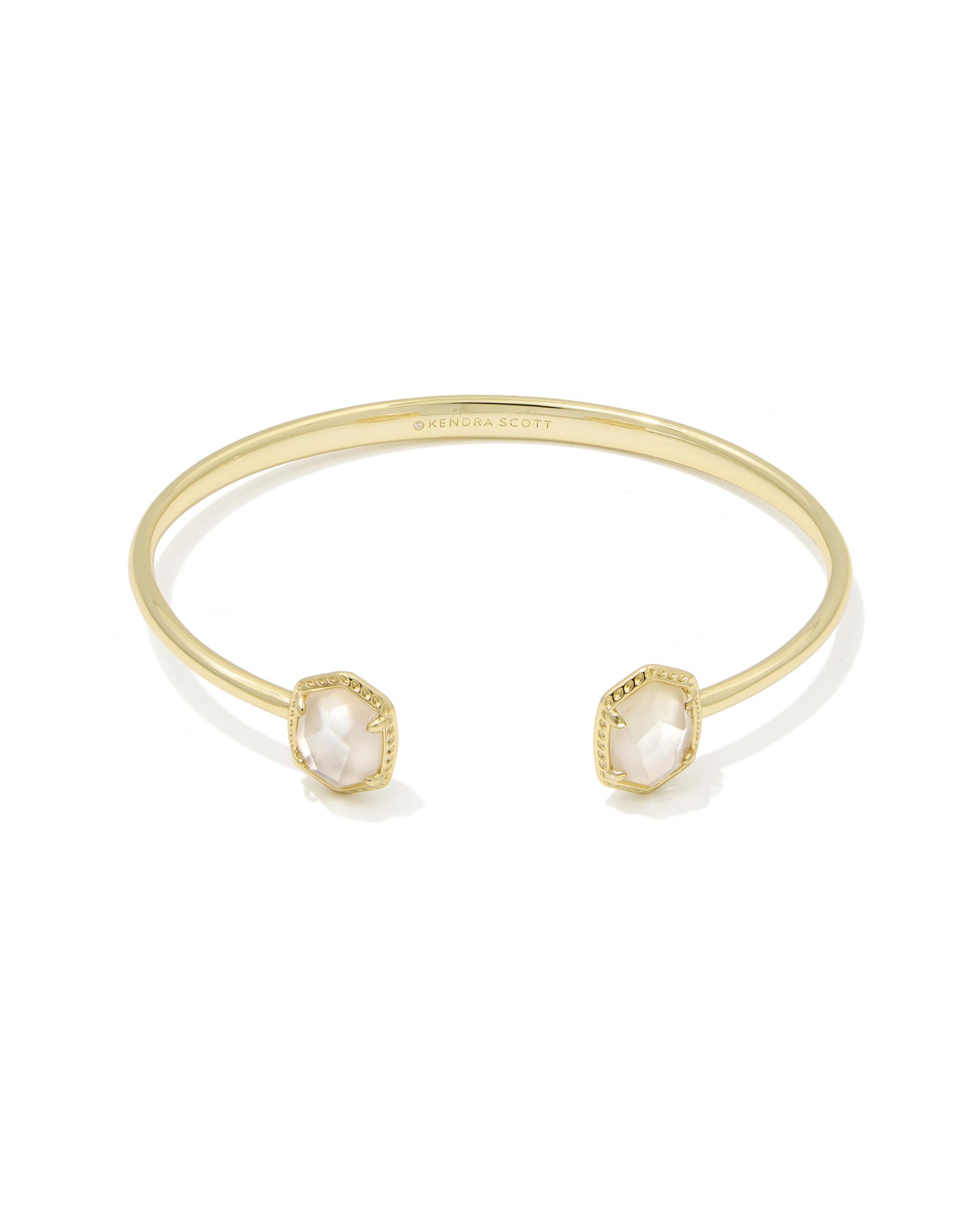 Daphne Frame Cuff Bracelet Gold Ivory MOP