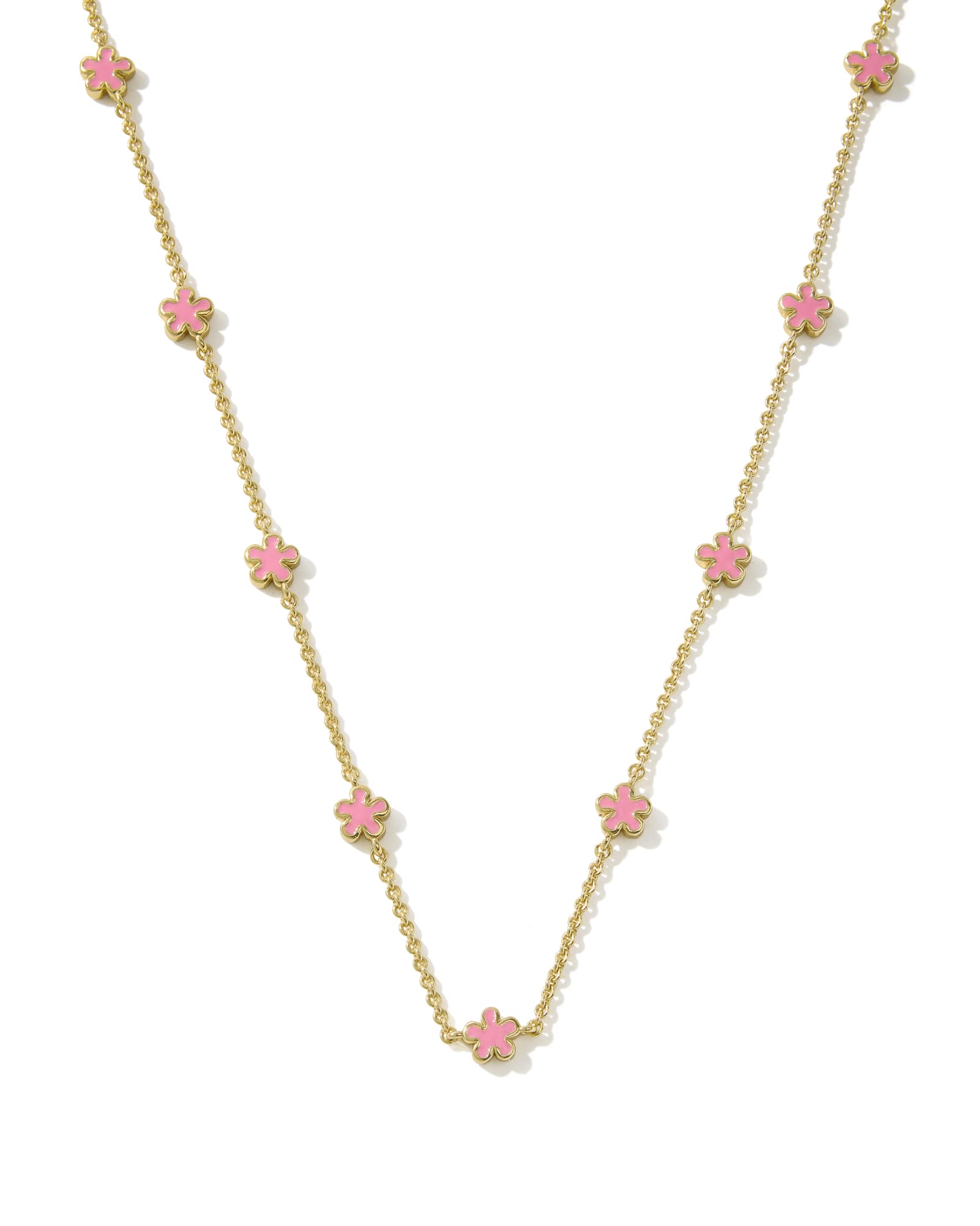 Jane Strand Necklace in Dark Pink Enamel