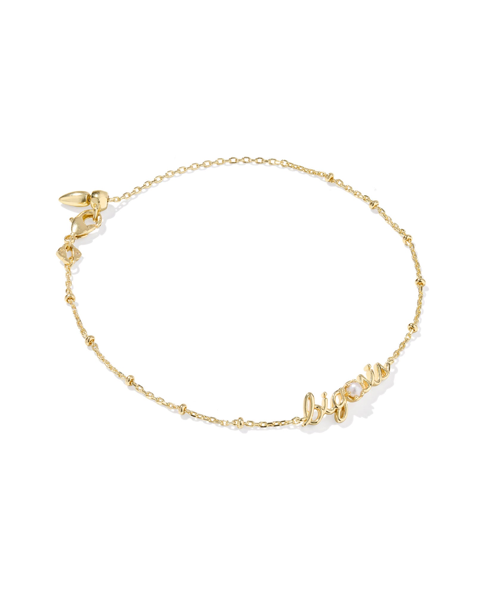 Big Sis Delicate Chain Bracelet in Gold with Freshwater Cultured Pearl