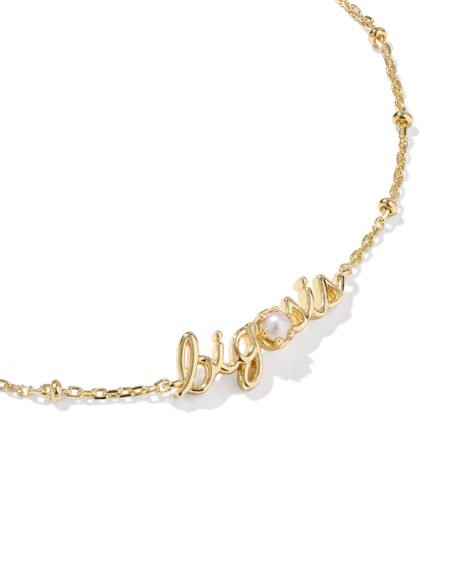 Big Sis Delicate Chain Bracelet in Gold with Freshwater Cultured Pearl