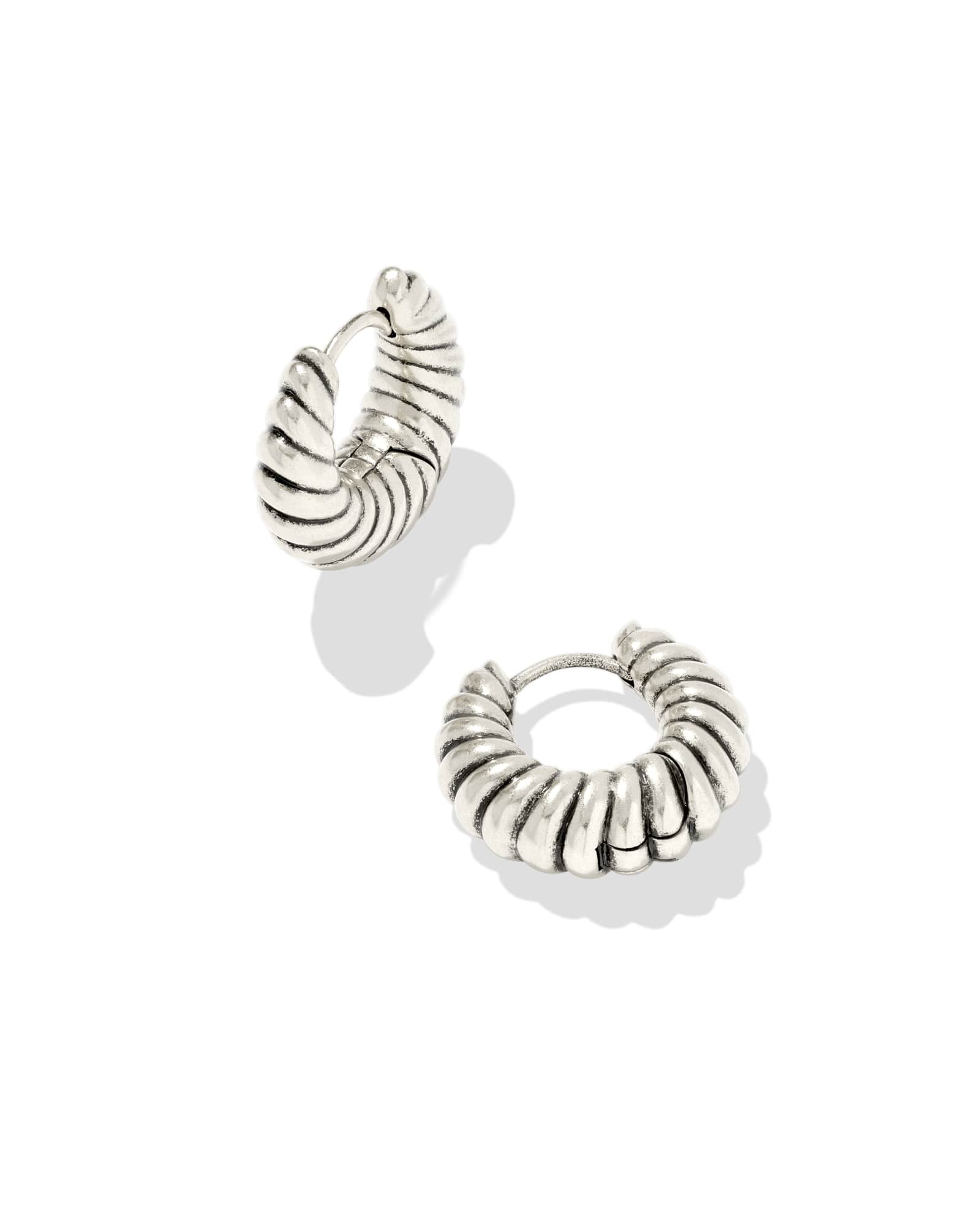 Sandy Huggie Earring in Vintage Silver