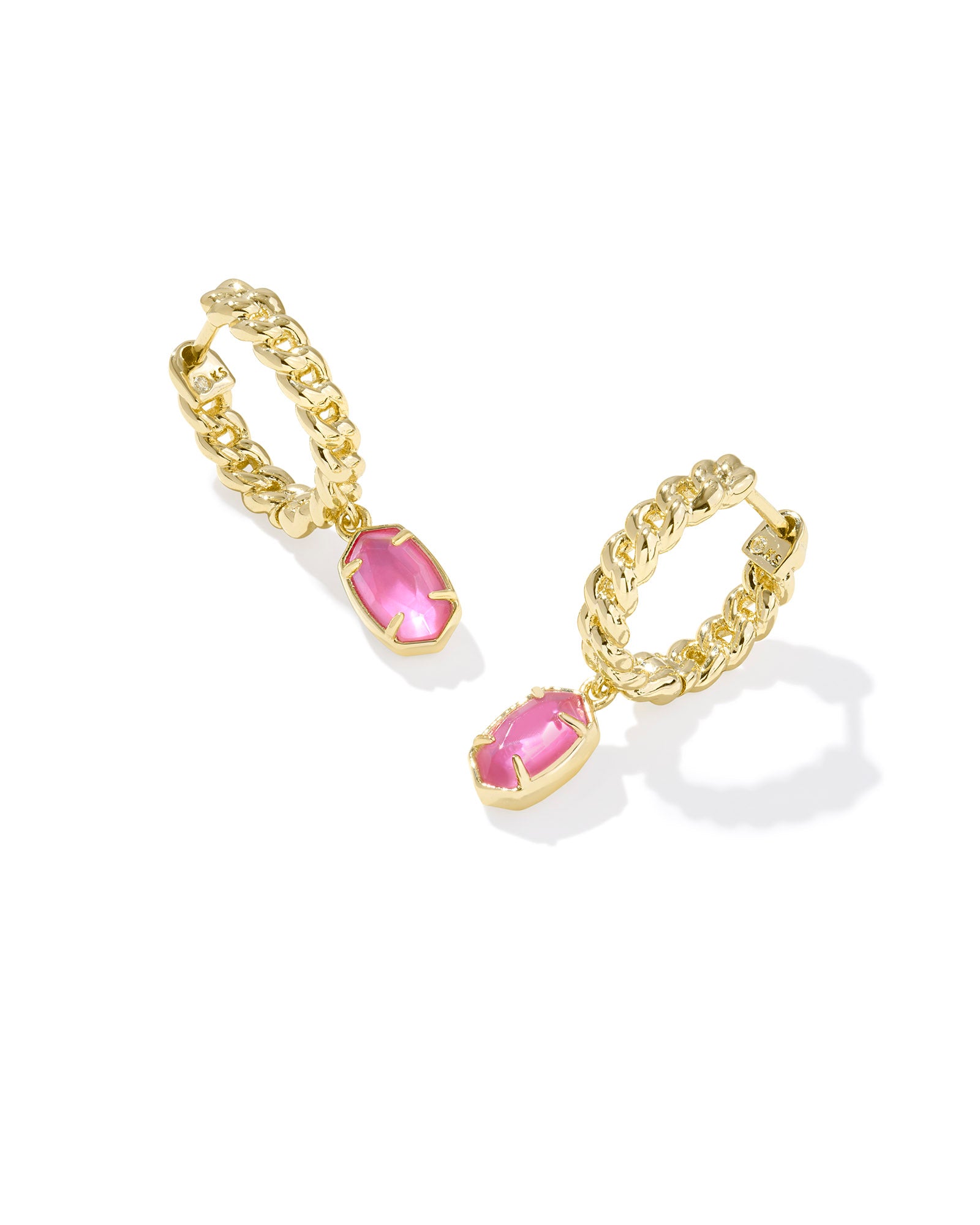 Emilie Huggie Earring in Gold Azalea Illusion