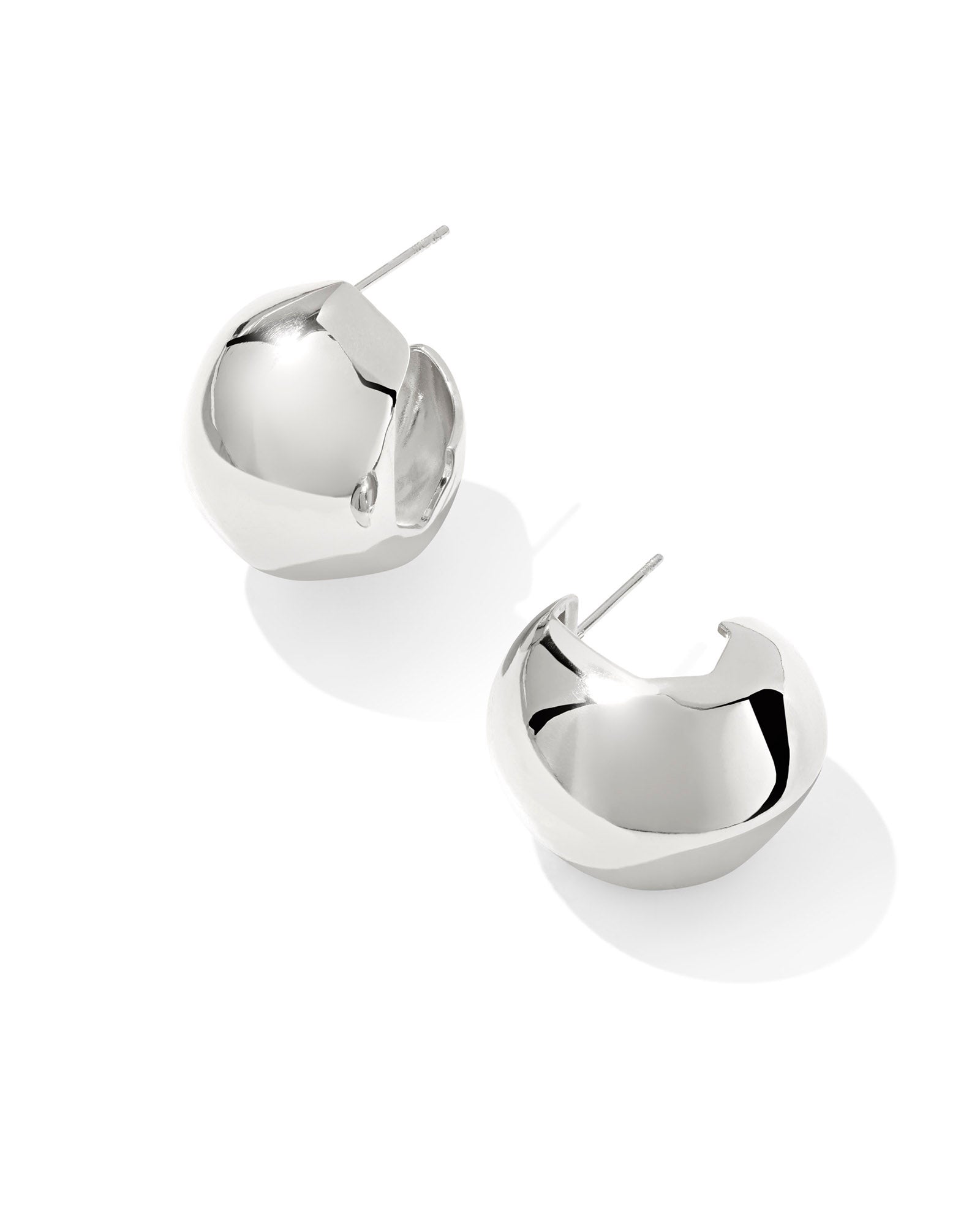 Kaitlin Hoop Earring in Silver Metal