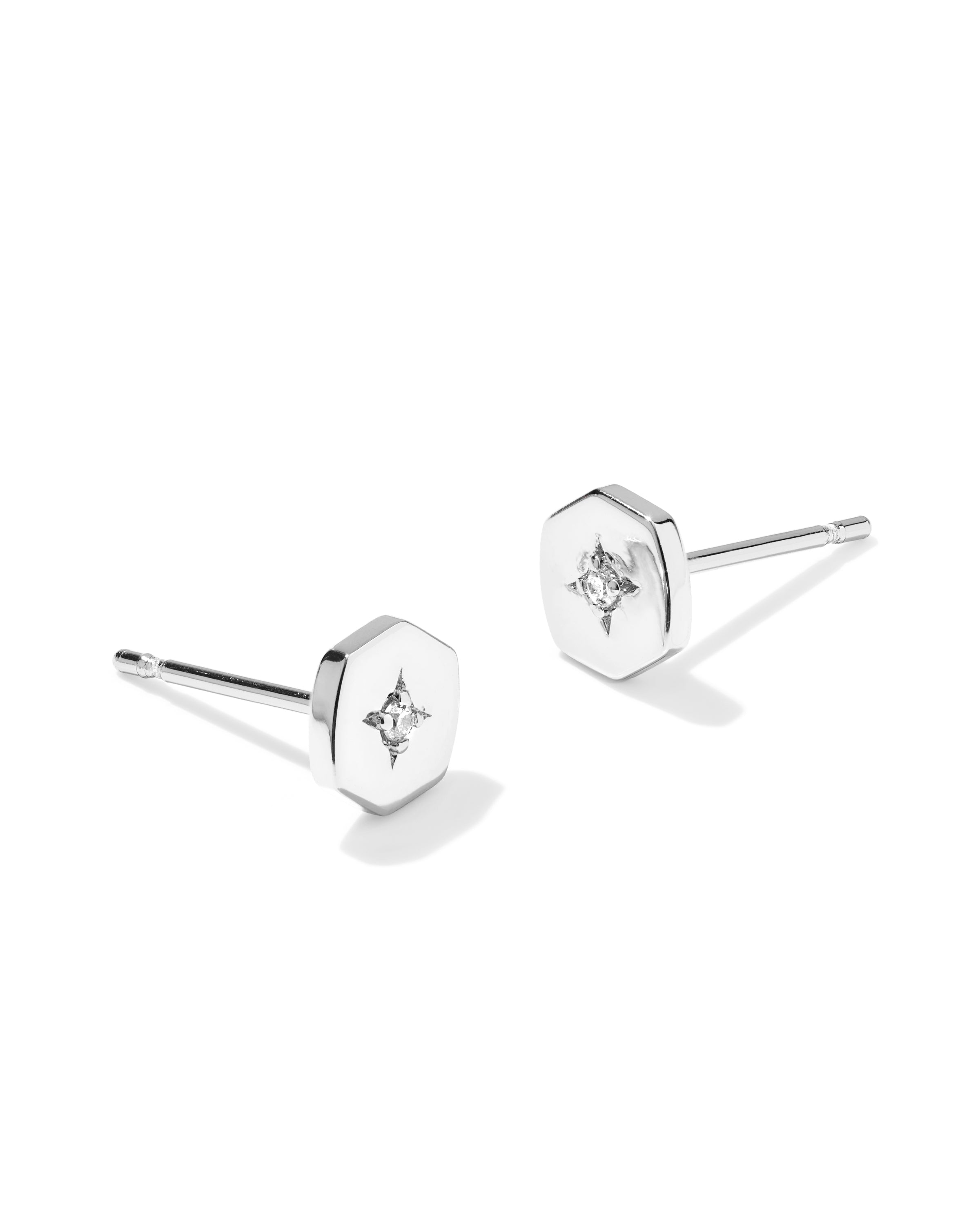 Arlene Stud Earring Set in Rhodium