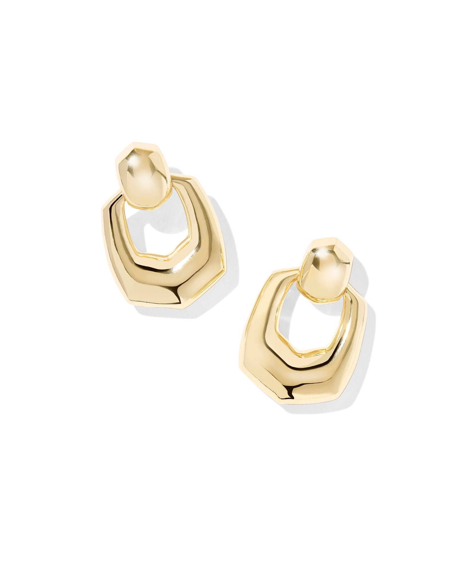 Kaitlin Open Frame Earring in Gold