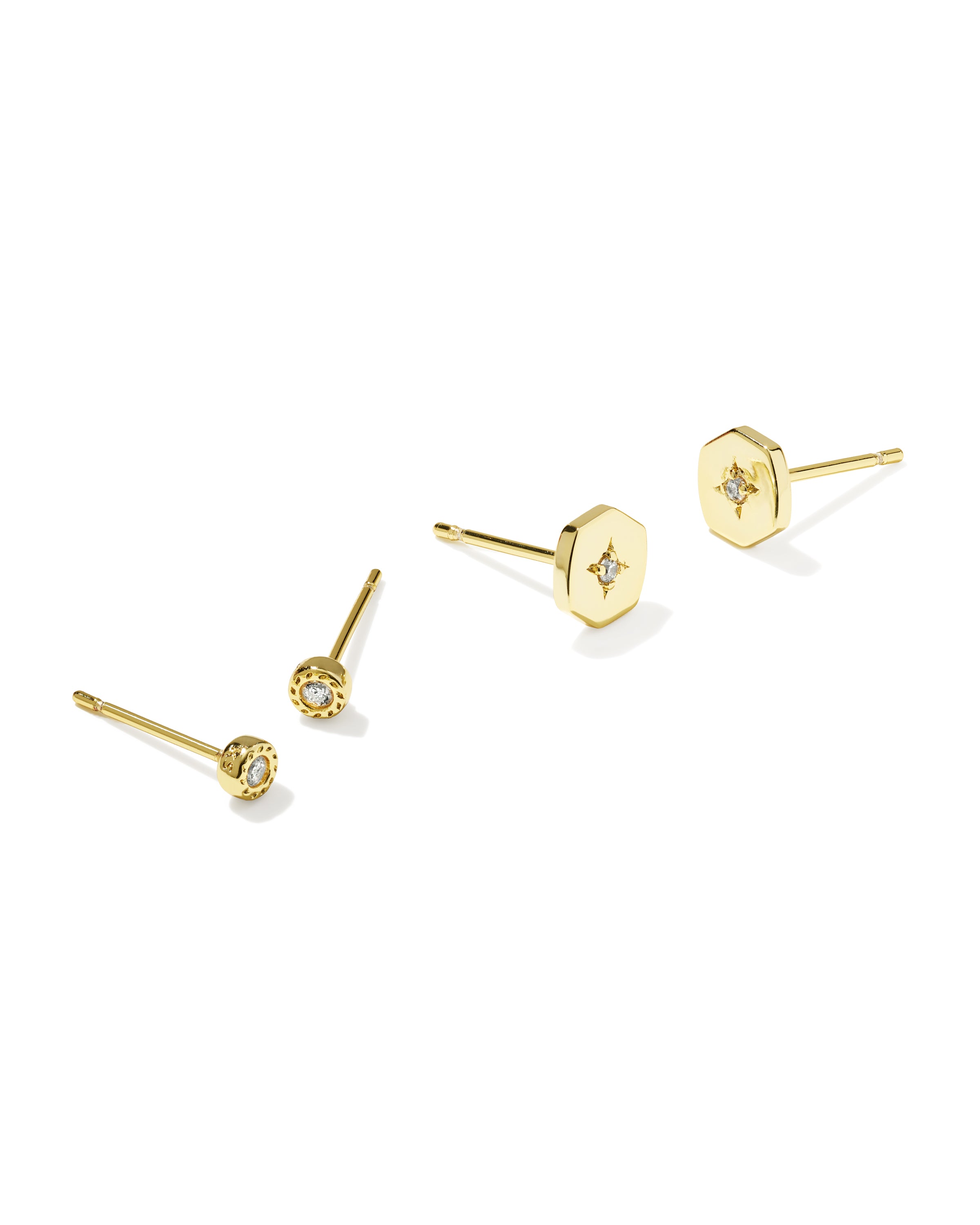 Arlene Stud Earring Set in Gold