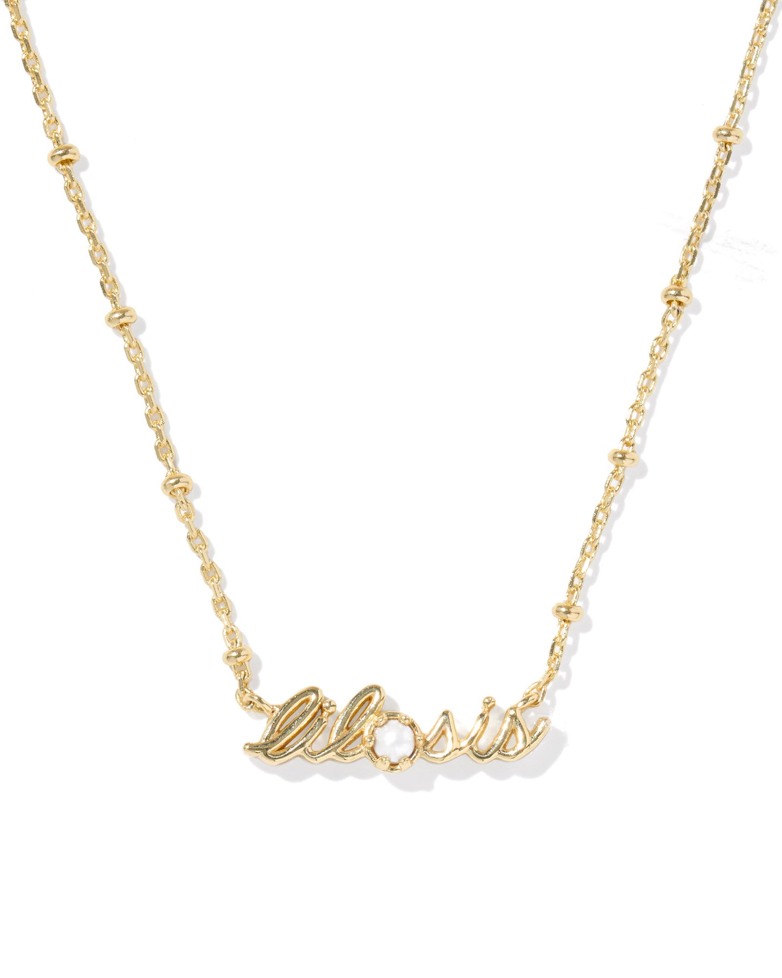 Lil Sis Short Pndnt. Necklace in Gold Freshwater Cultured Pearl