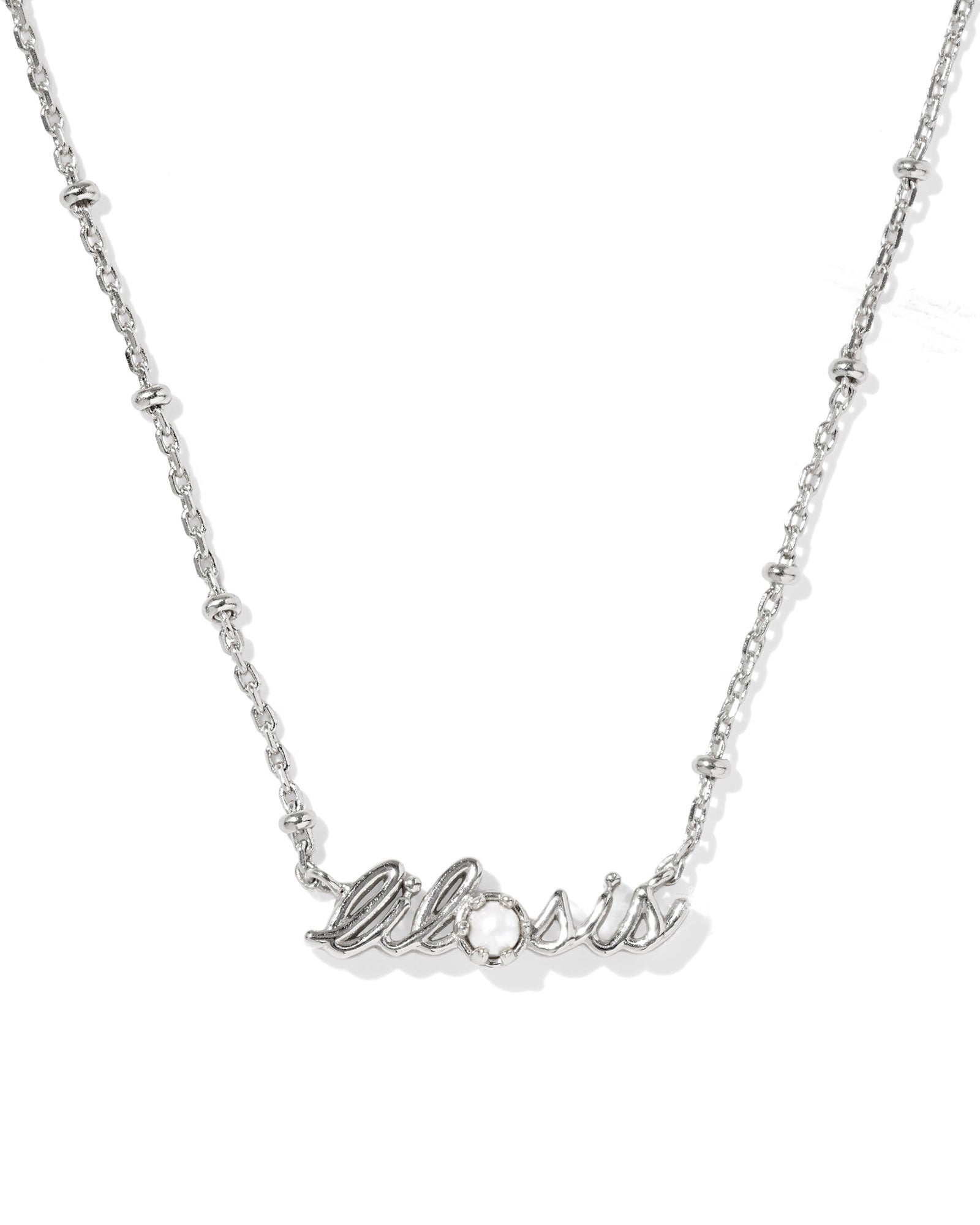 Lil Sis Short Pndnt. Necklace in Silver Freshwater Cultured Pearl