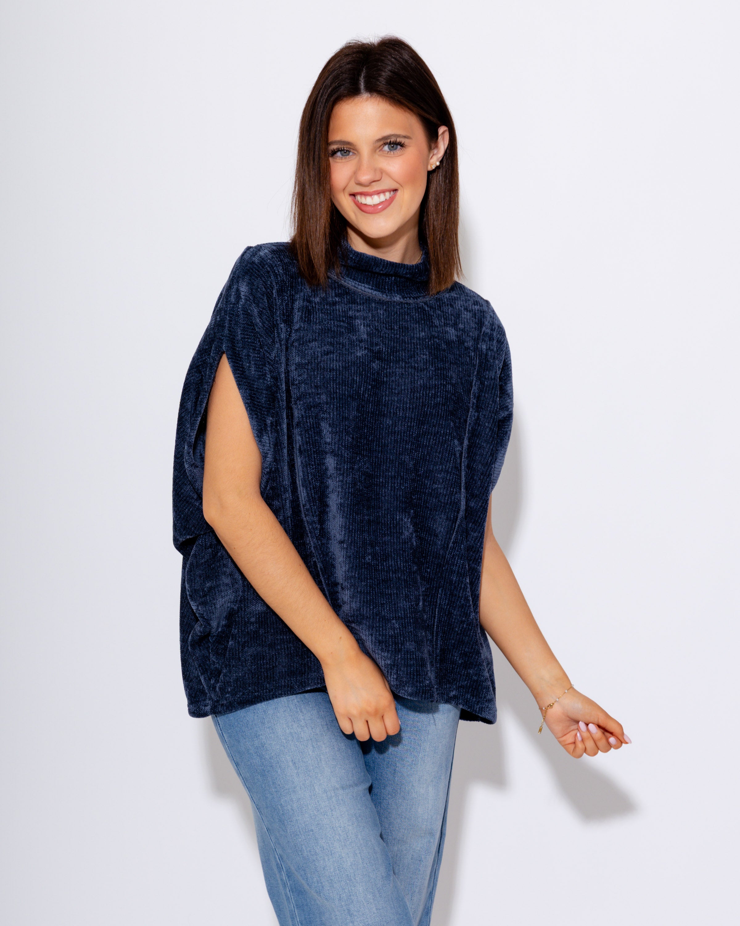 Soft Knit Poncho Pullover