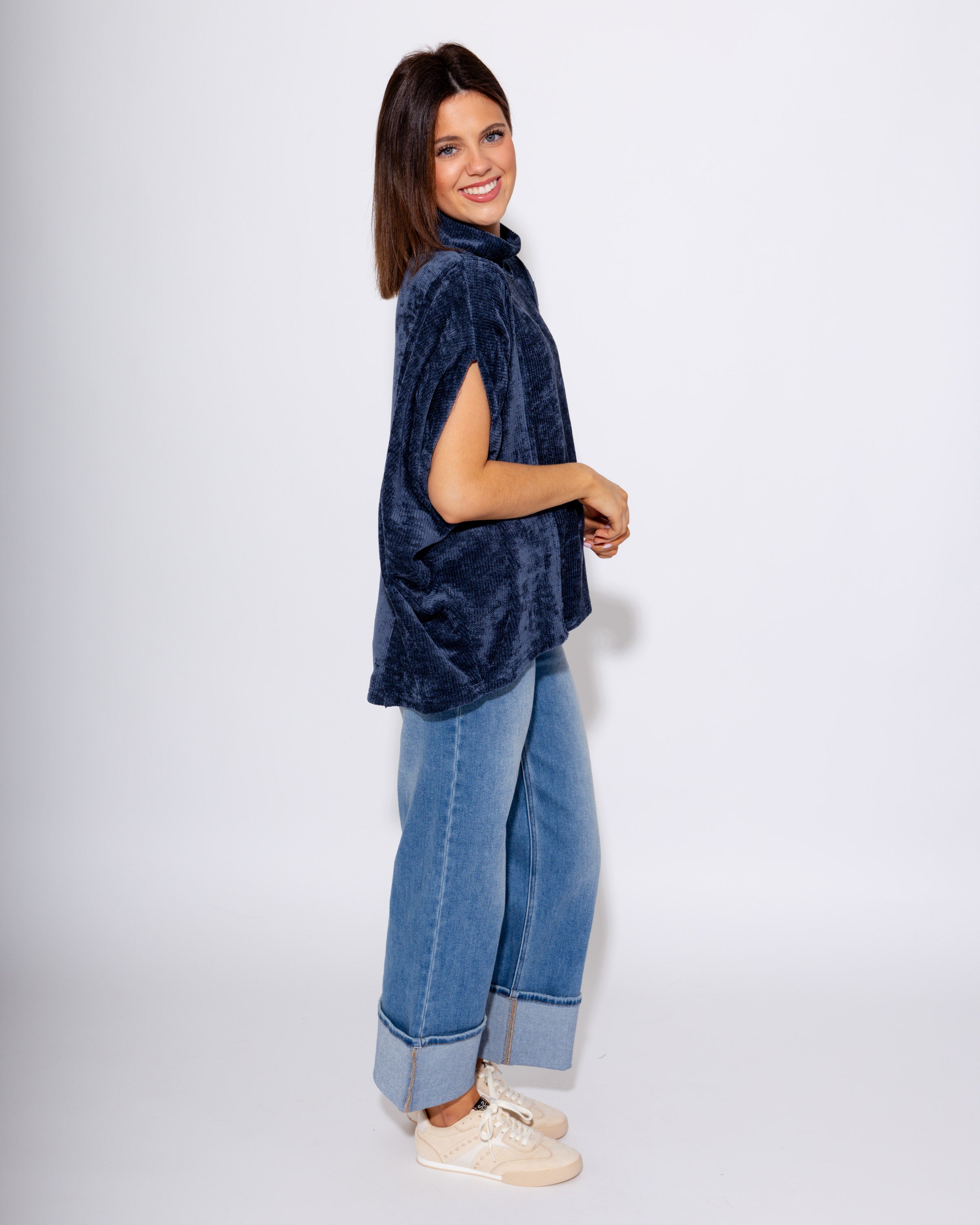 Soft Knit Poncho Pullover