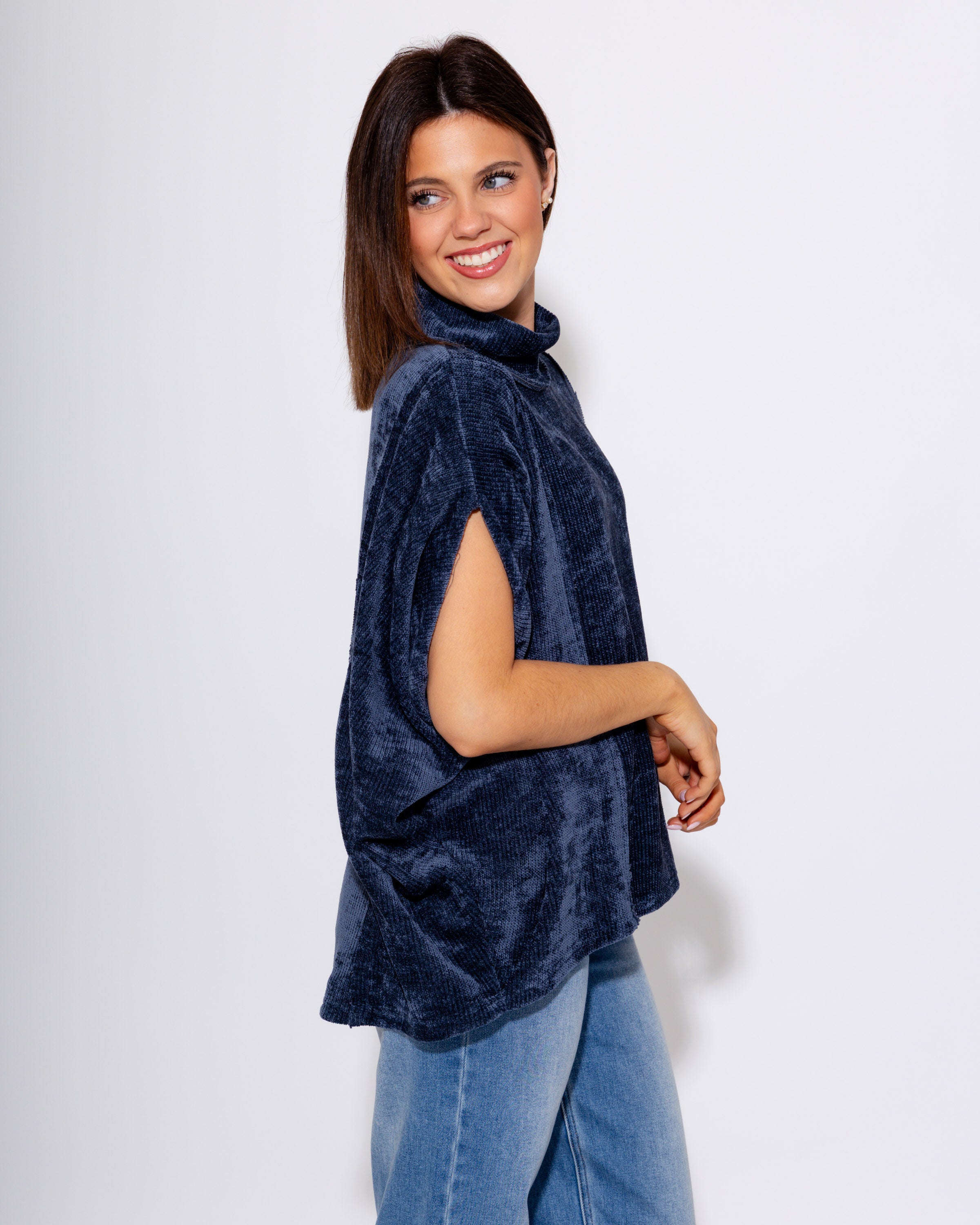Soft Knit Poncho Pullover