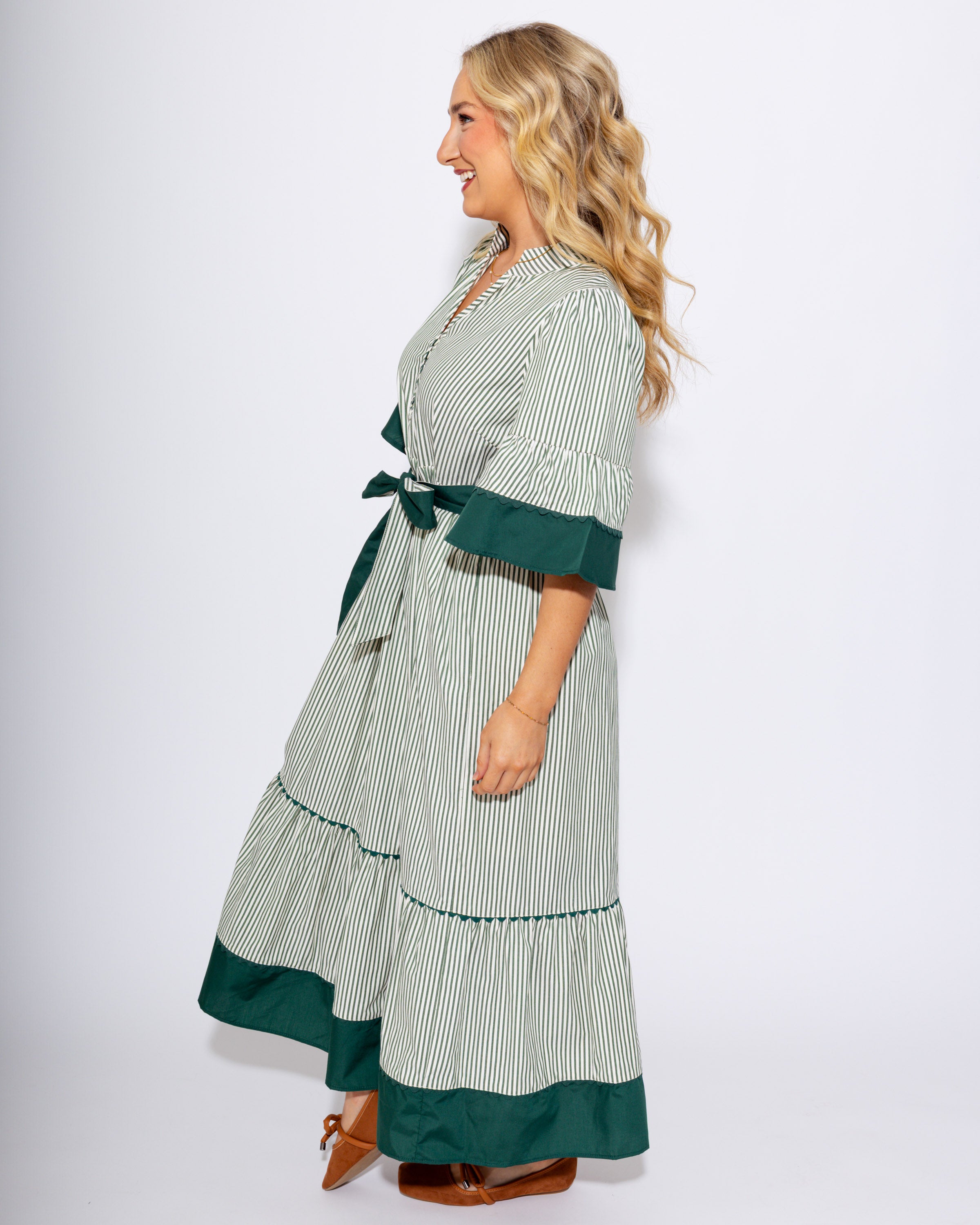 Elevated Stripe Midi Dress