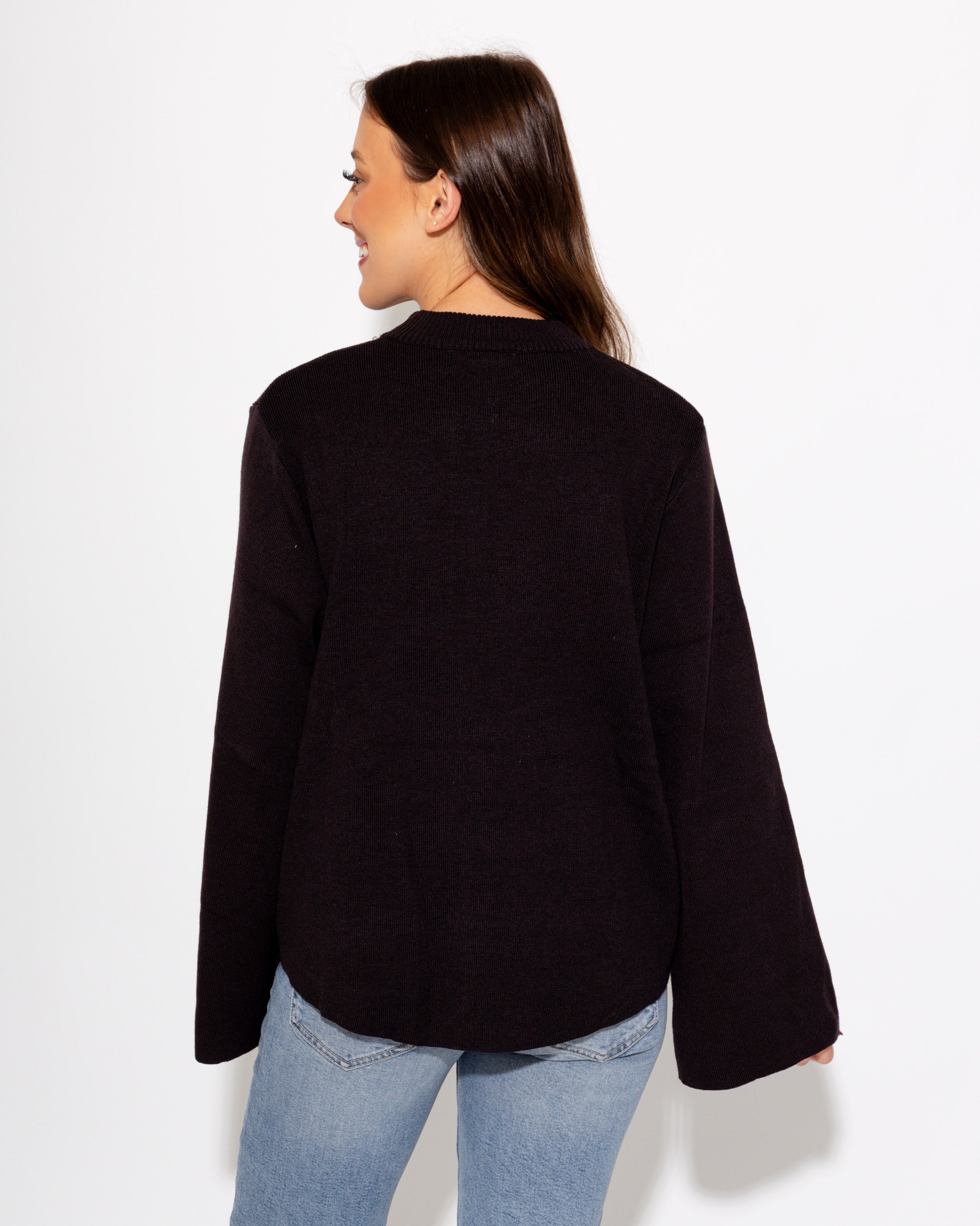 Mock Neck Sweater Top