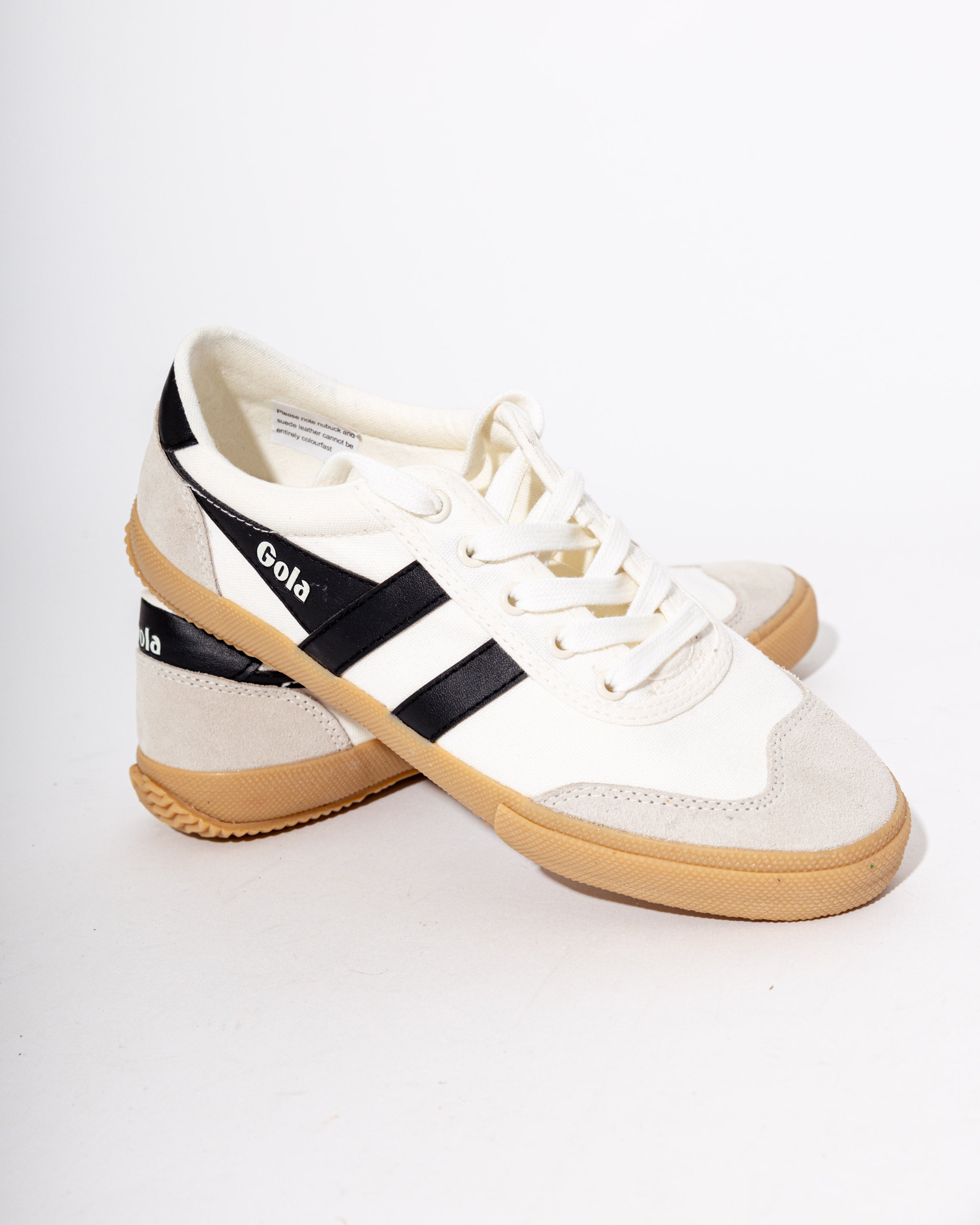 Gola Badminton Sneakers in Off White/Black/Gum