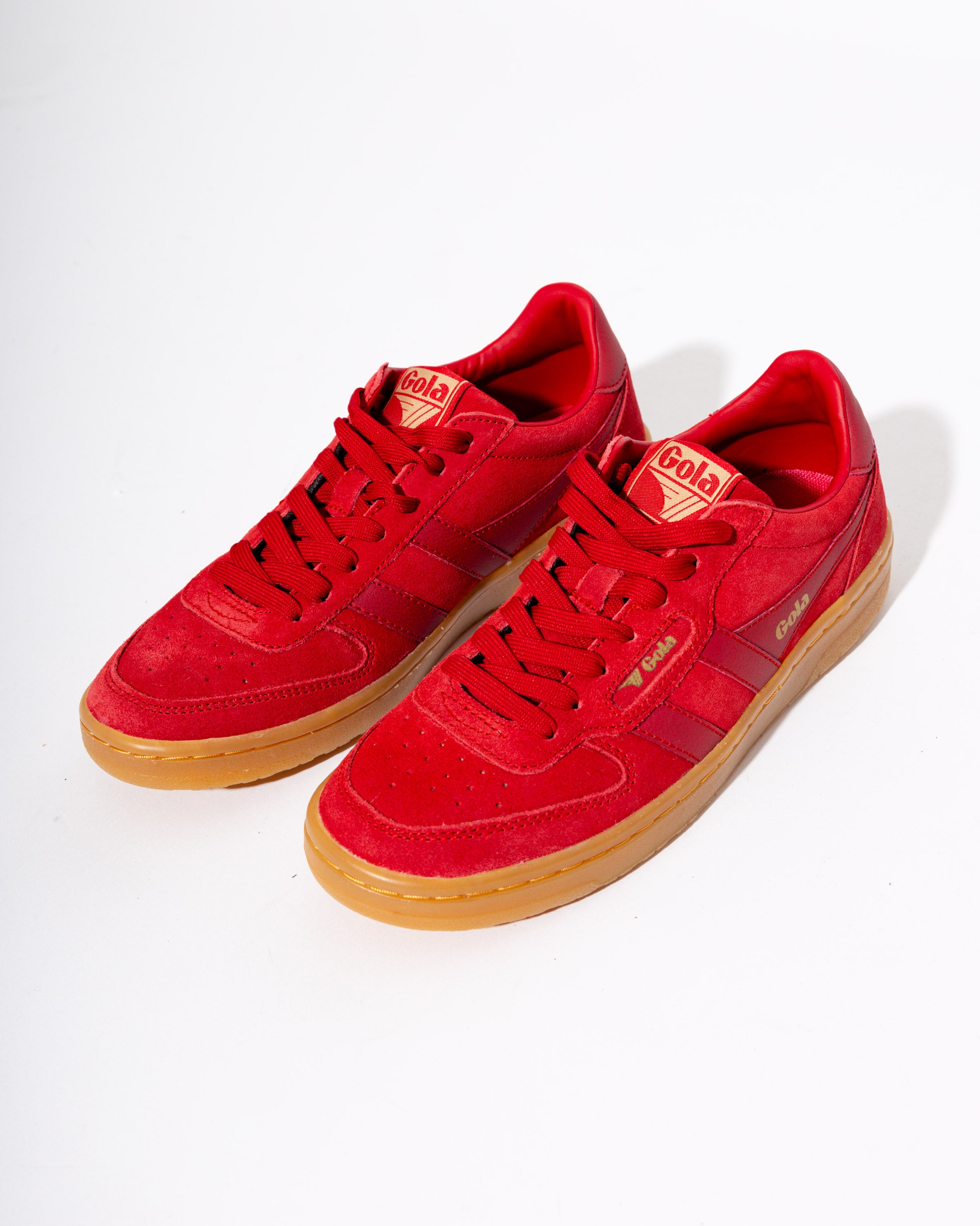 Gola Hawk Suede '86 Sneakers in Red/Gum
