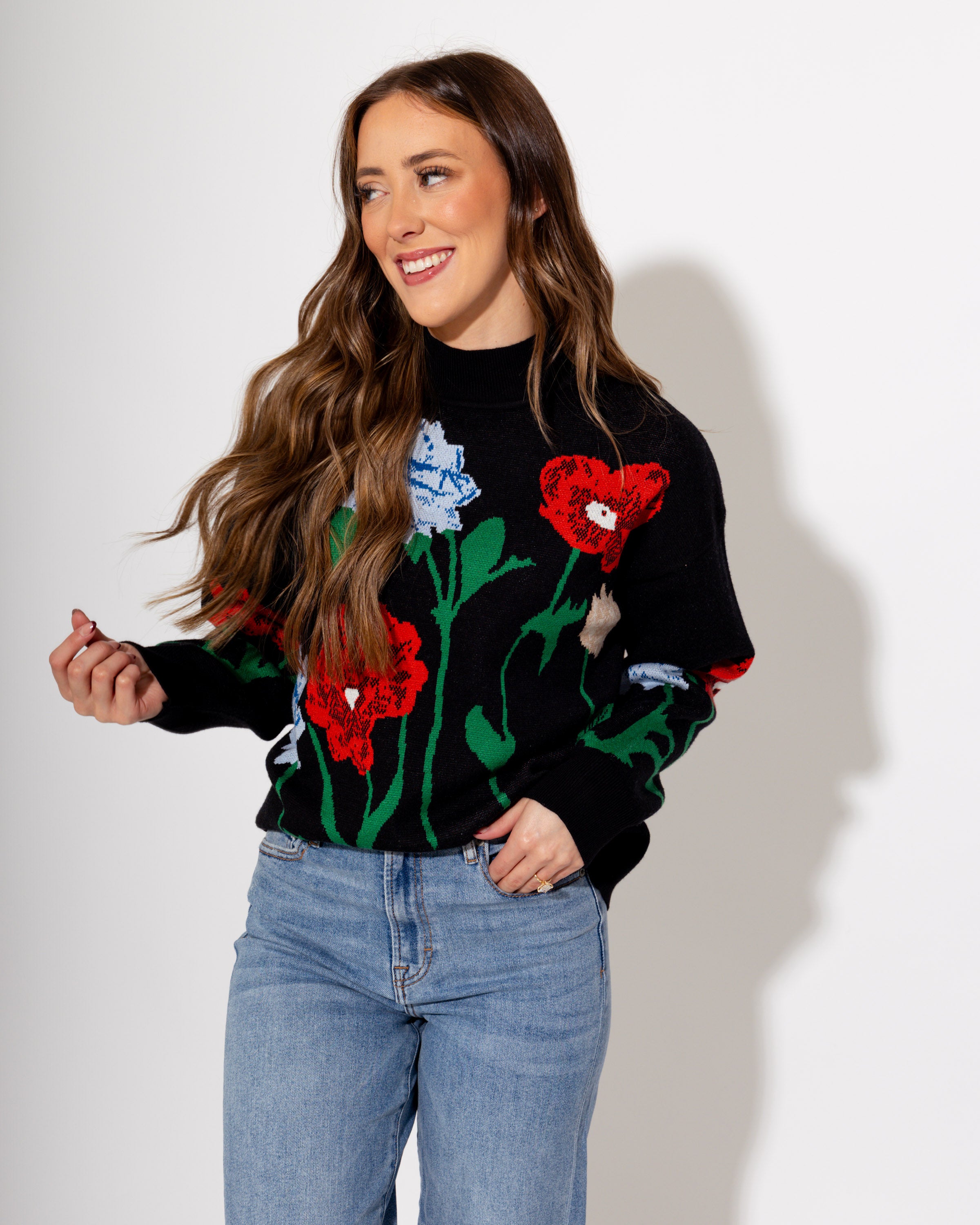 Midnight Bloom Statement Top