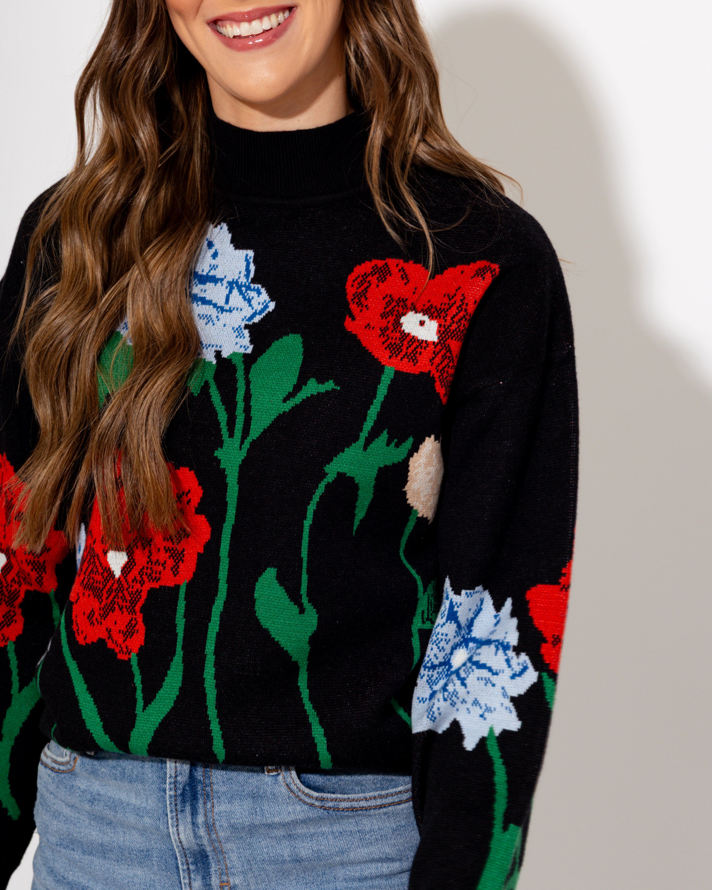 Midnight Bloom Statement Top