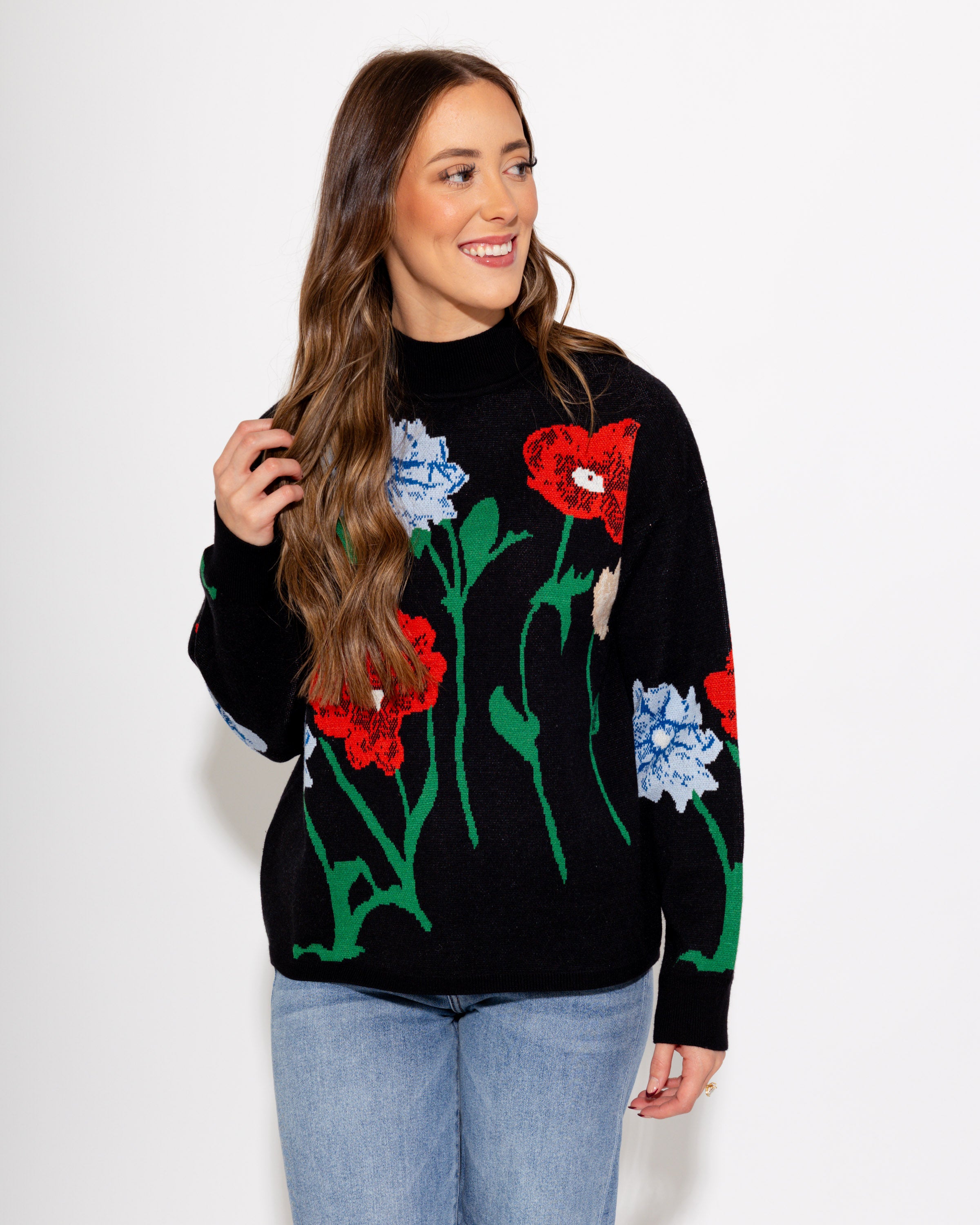 Midnight Bloom Statement Top