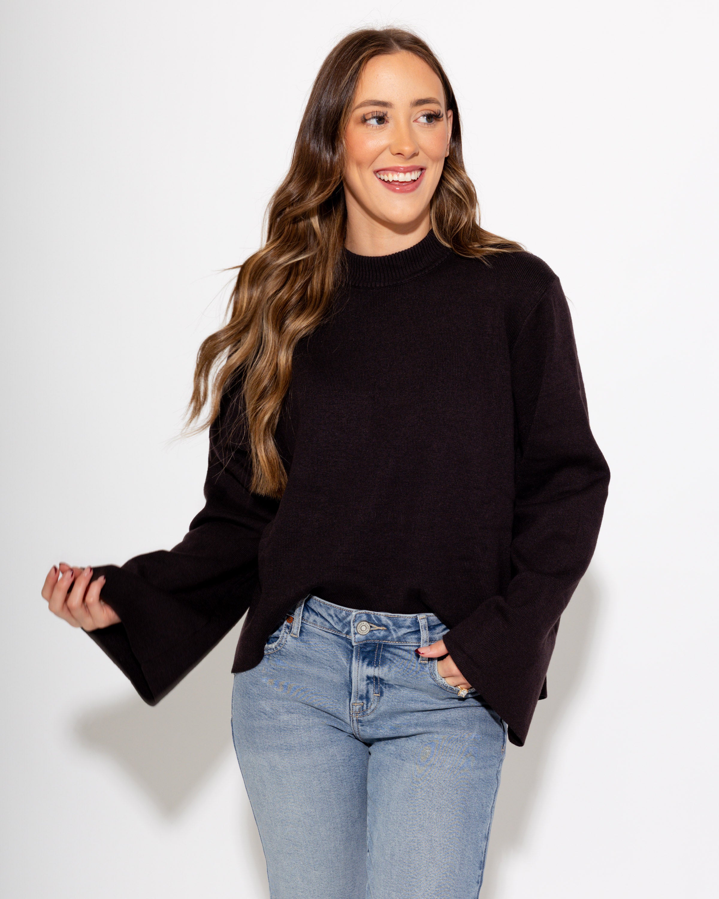 Mock Neck Sweater Top