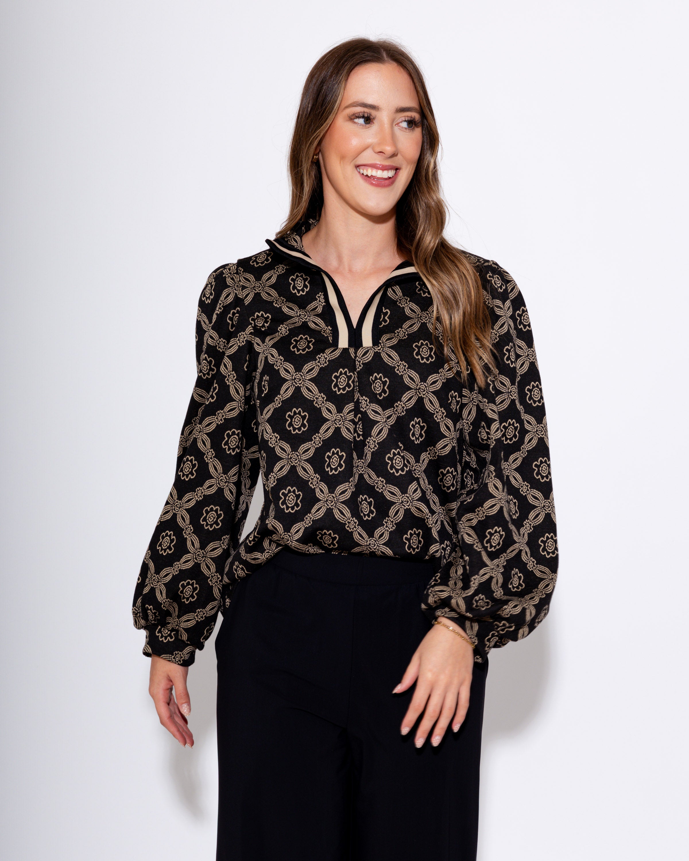 Noir Muse Abstract Top