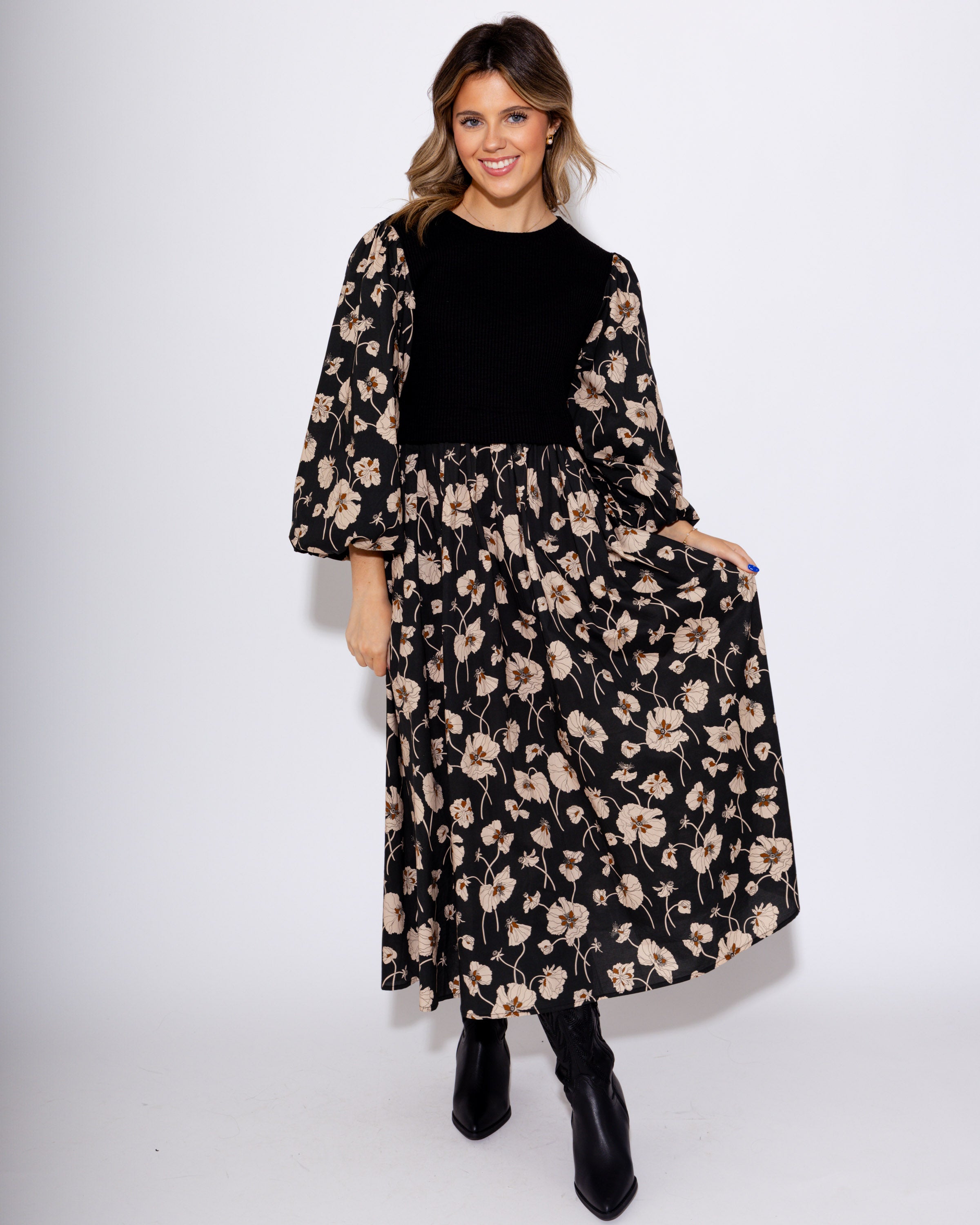 The Garden Layered Midi Dress