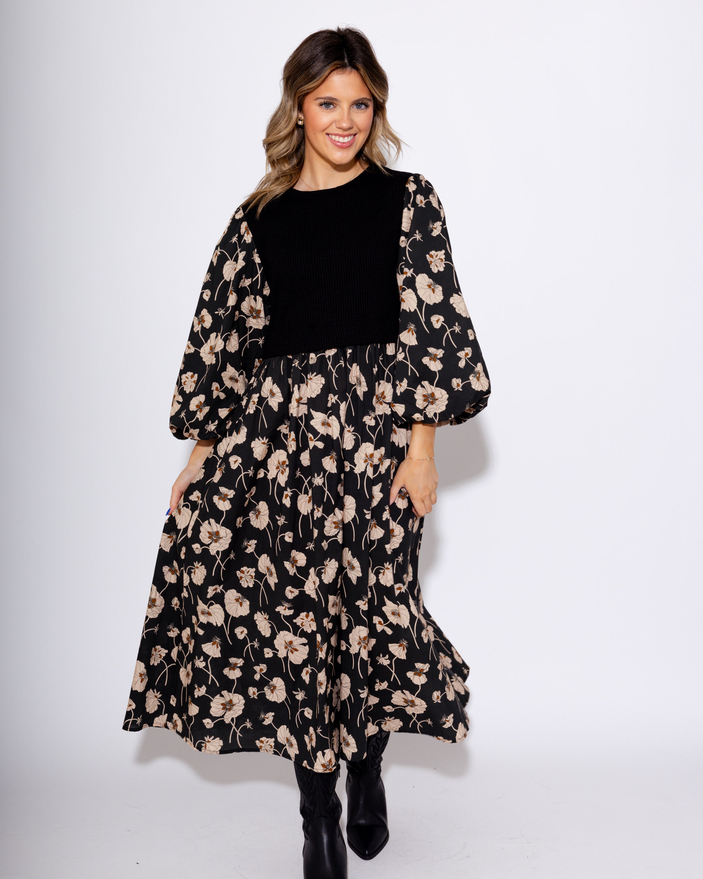 The Garden Layered Midi Dress