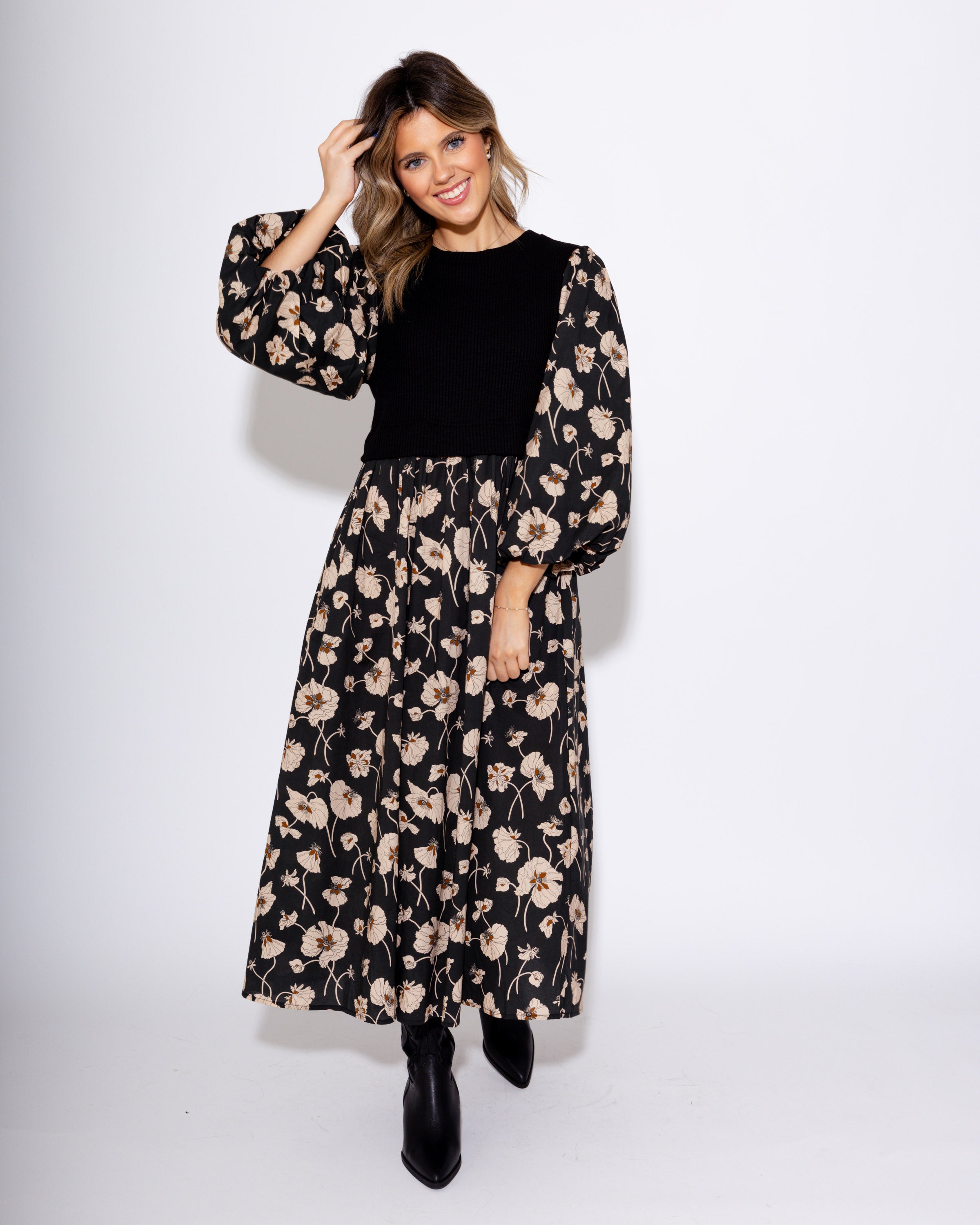 The Garden Layered Midi Dress